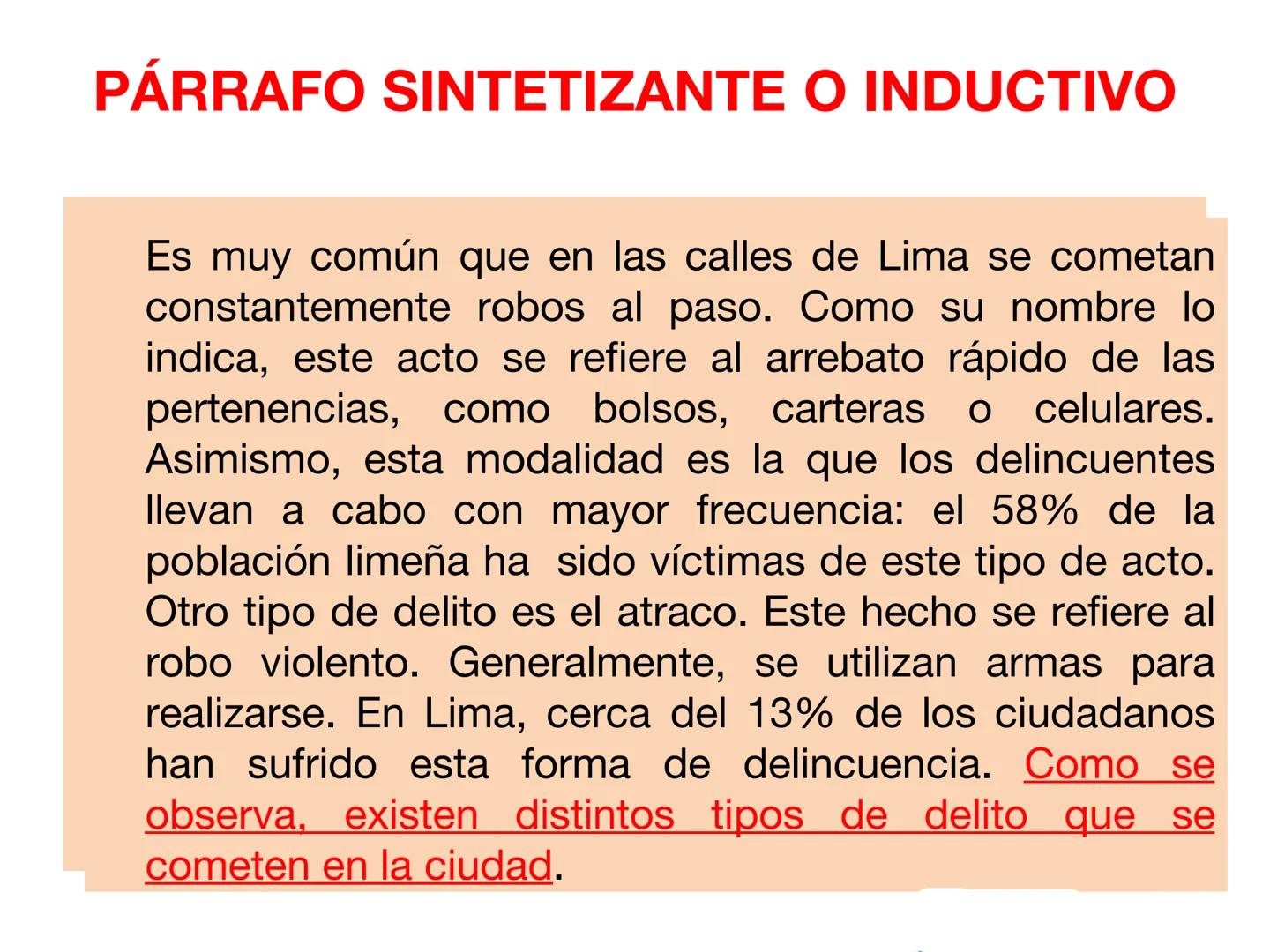 ESTUDIOS GENERALES
El texto: tipos de párrafos según la
ubicación de la idea principal
Recuperado de estudiacurso.com
COMPRENSIÓN Y PRODUCCI