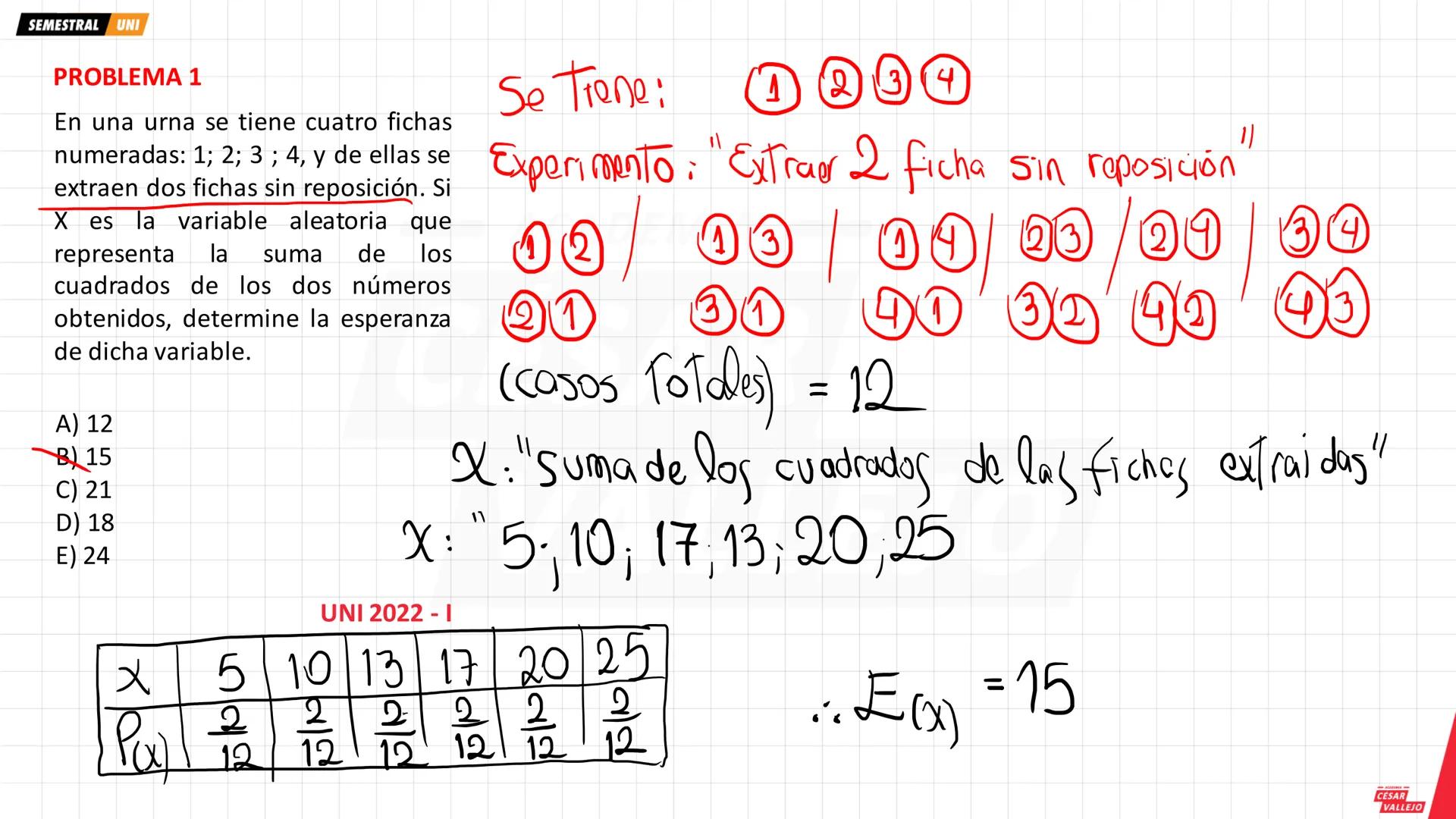 SEMESTRAL UNI
1. NOCIONES PREVIAS
Ten en cuenta...
En este tema la palabra experimento
se emplea para designar toda acción o
hecho que propo