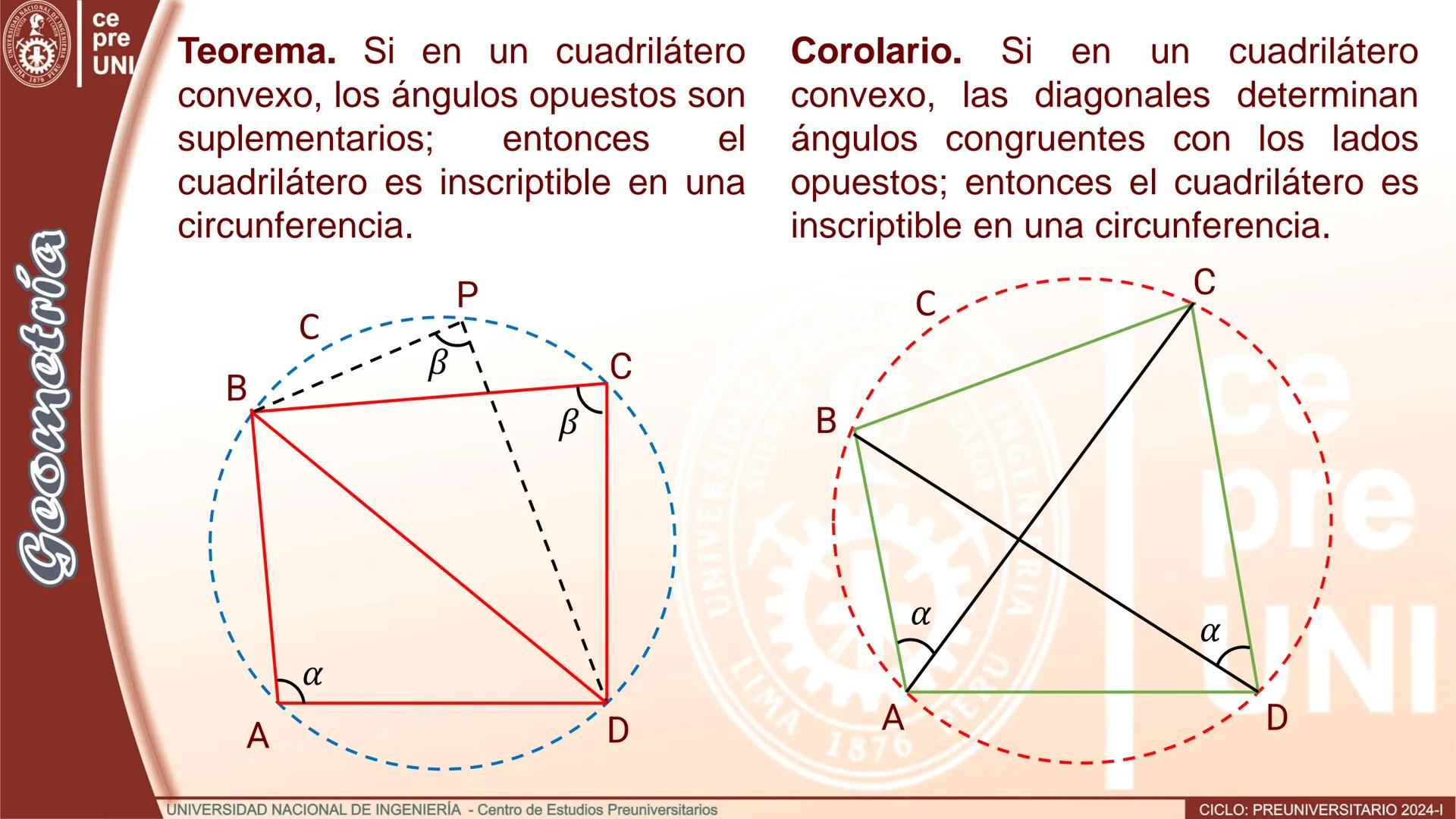 --- OCR Start ---
ERSID
UNIVERS
NACIONAL
ALDEIN
IMA 1876 PER
ce
pre
UNI
ÁNGULO CENTRAL
Definición.- Se denomina ángulo
central al ángulo cuy