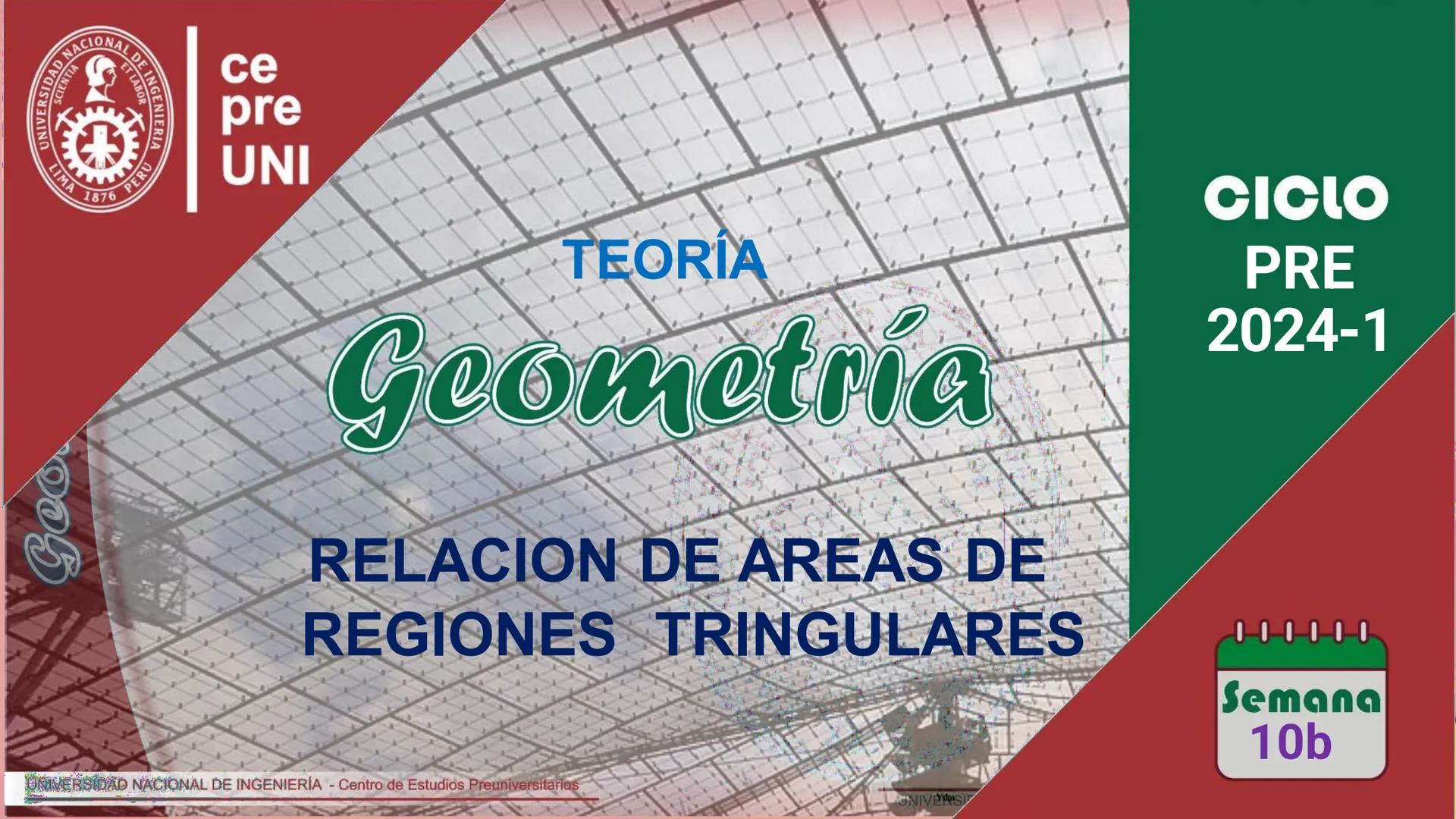 Geometría
REGIÓN POLIGONAL
Definición.- Se denomina región poligonal a la unión de un polígono y su
interior.
Región poligonal convexa
R