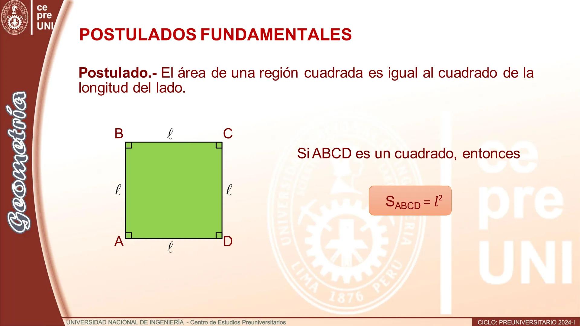 Geometría
REGIÓN POLIGONAL
Definición.- Se denomina región poligonal a la unión de un polígono y su
interior.
Región poligonal convexa
R