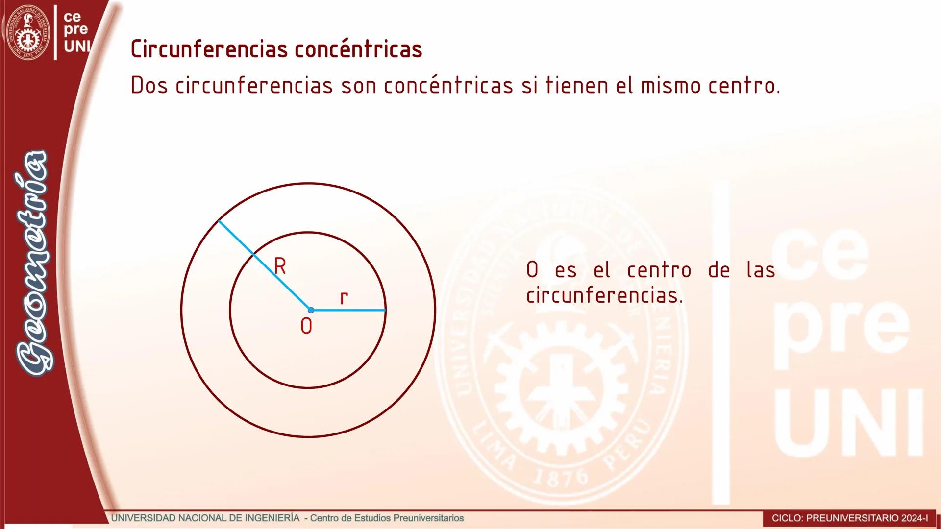 # Definición
Circunferencia
Una circunferencia es el conjunto de todos los puntos de un plano que
equidistan de otro punto fijo de dicho p