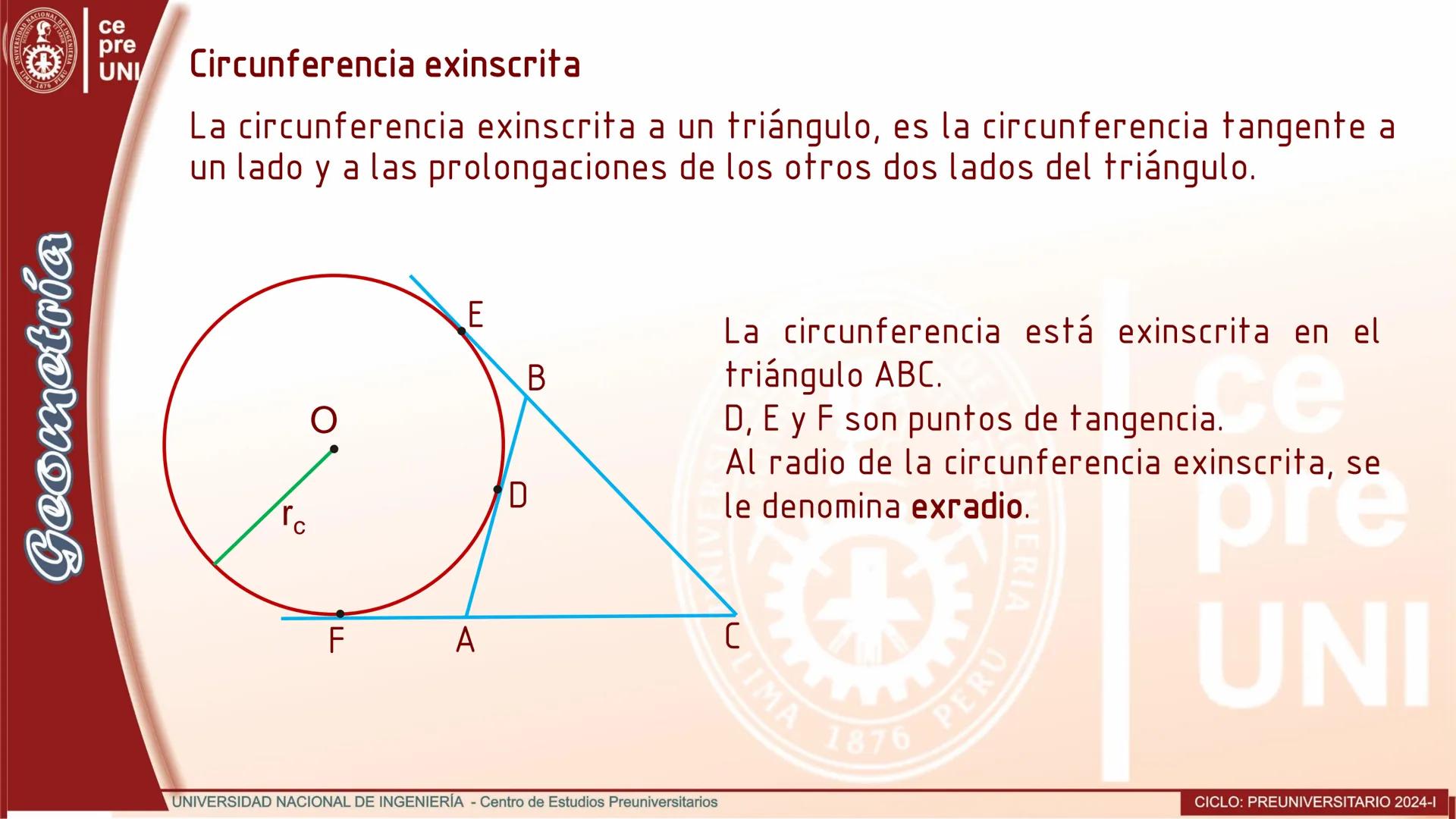 # Definición
Circunferencia
Una circunferencia es el conjunto de todos los puntos de un plano que
equidistan de otro punto fijo de dicho p