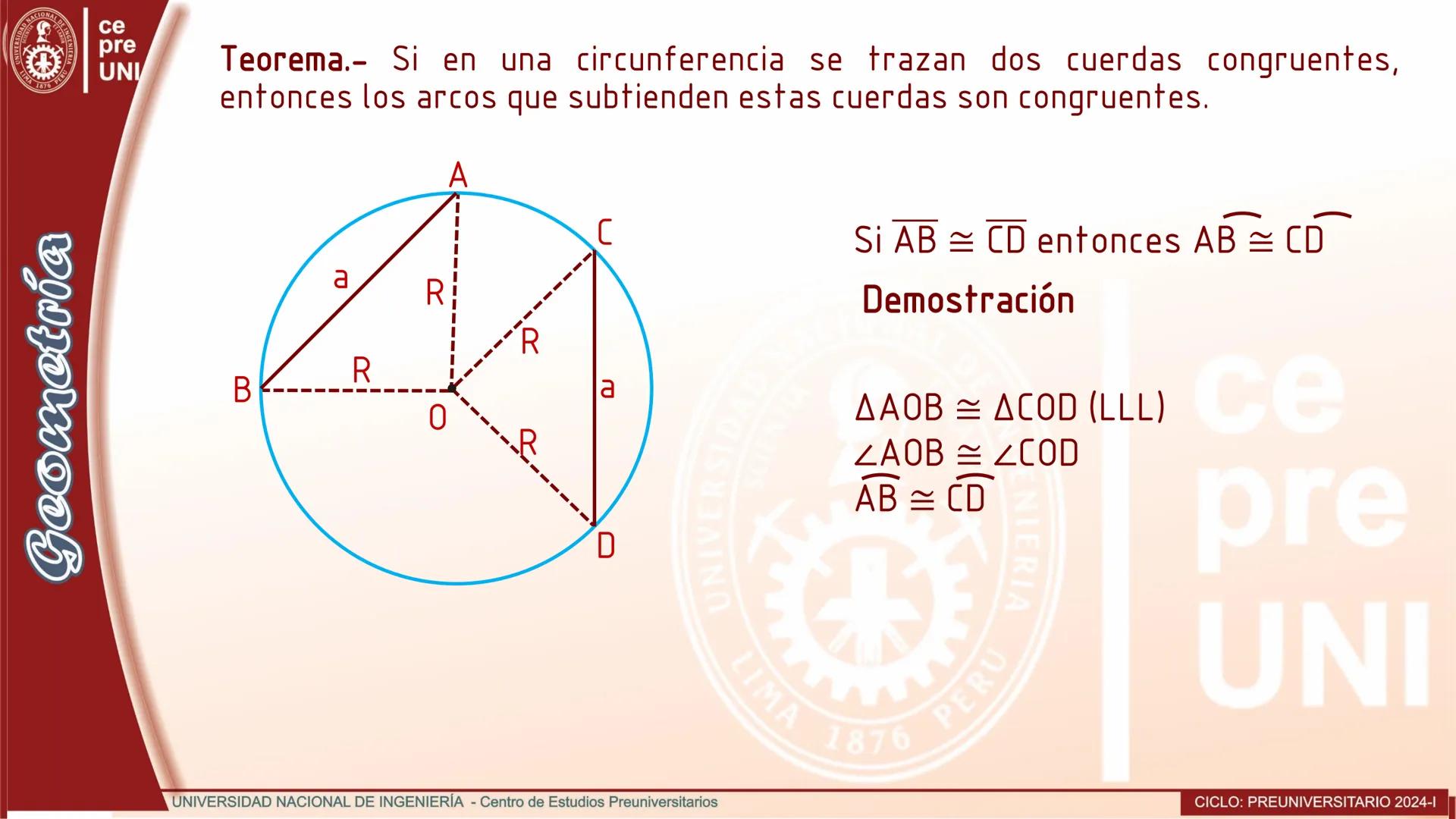 # Definición
Circunferencia
Una circunferencia es el conjunto de todos los puntos de un plano que
equidistan de otro punto fijo de dicho p