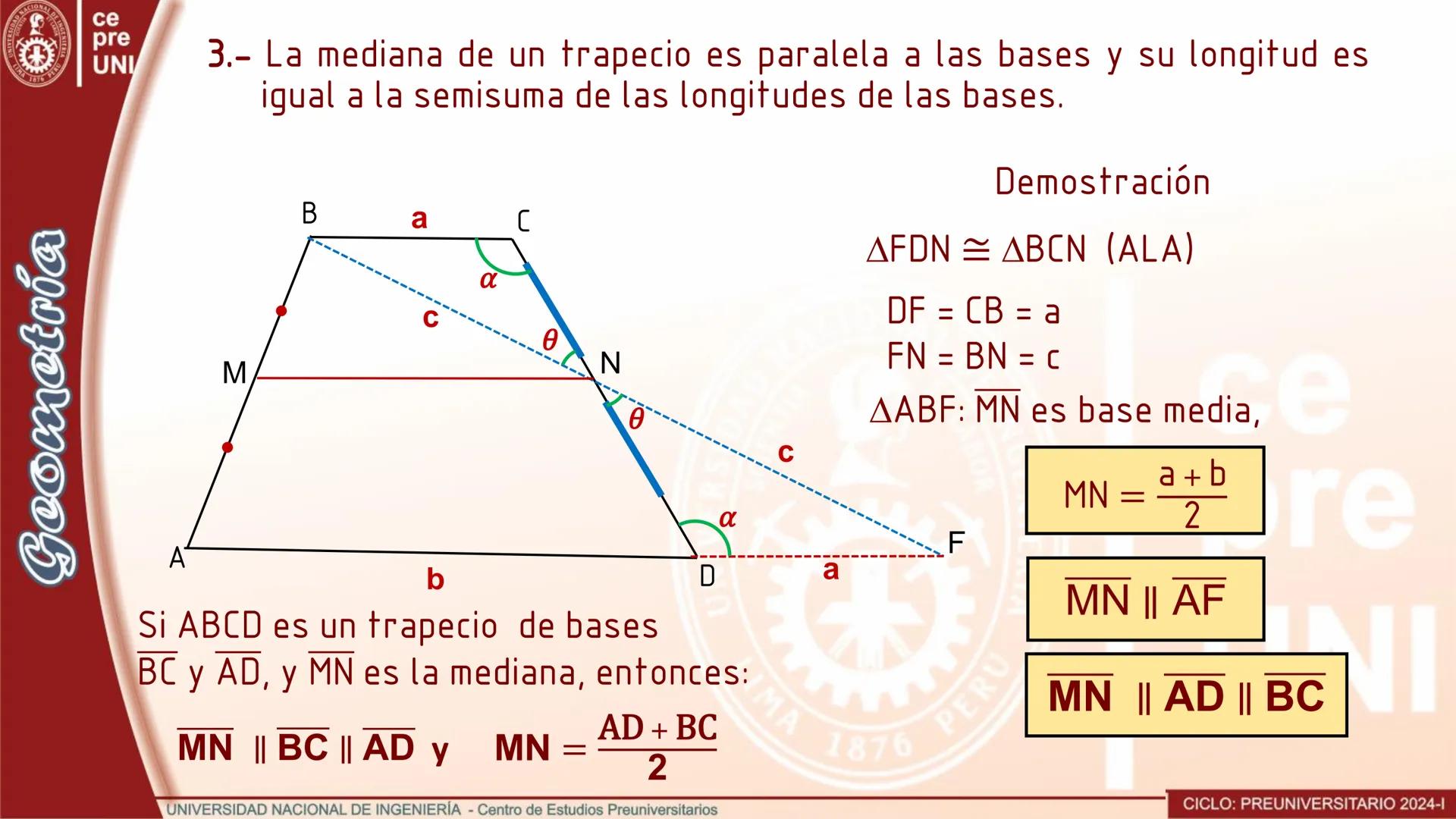 ## TRAPEZOIDE
Es el cuadrilátero convexo que no tiene lados paralelos.
```
A
B
C
D
```
Si los lados opuestos no son
paralelos, entonces