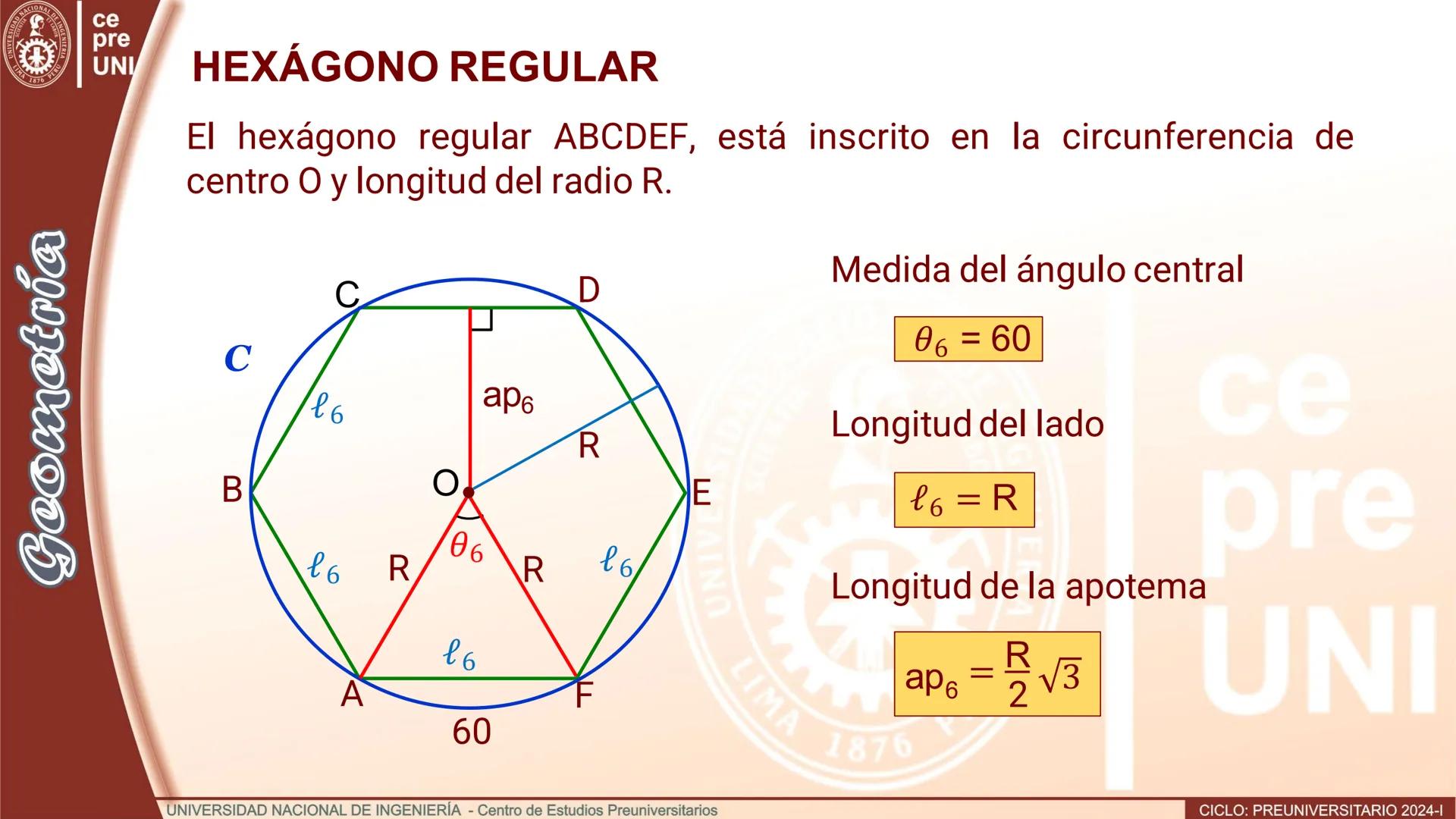 # POLÍGONO REGULAR
Definición. Es el polígono convexo, equilátero y equiángulo.
B
α
C
m
α
m
m
α
A
E
Pentágono regular ABCDE
B
n
C
n
Aβ