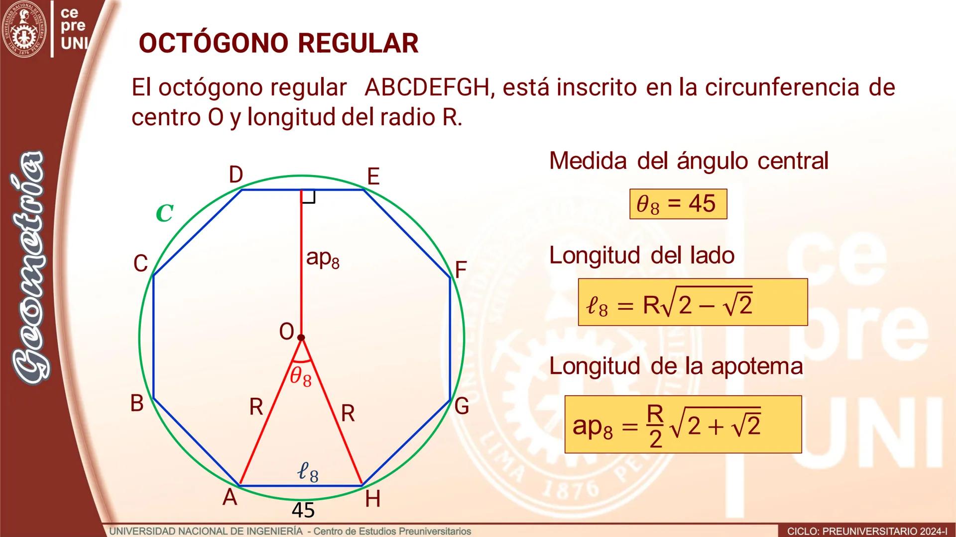 # POLÍGONO REGULAR
Definición. Es el polígono convexo, equilátero y equiángulo.
B
α
C
m
α
m
m
α
A
E
Pentágono regular ABCDE
B
n
C
n
Aβ