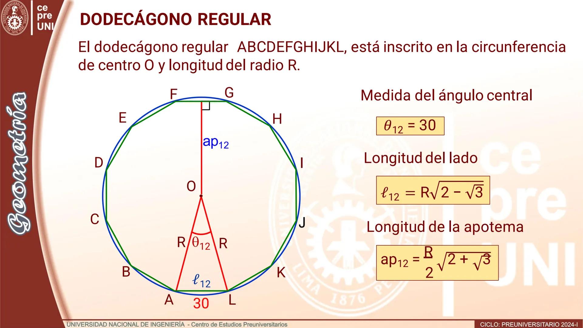 # POLÍGONO REGULAR
Definición. Es el polígono convexo, equilátero y equiángulo.
B
α
C
m
α
m
m
α
A
E
Pentágono regular ABCDE
B
n
C
n
Aβ