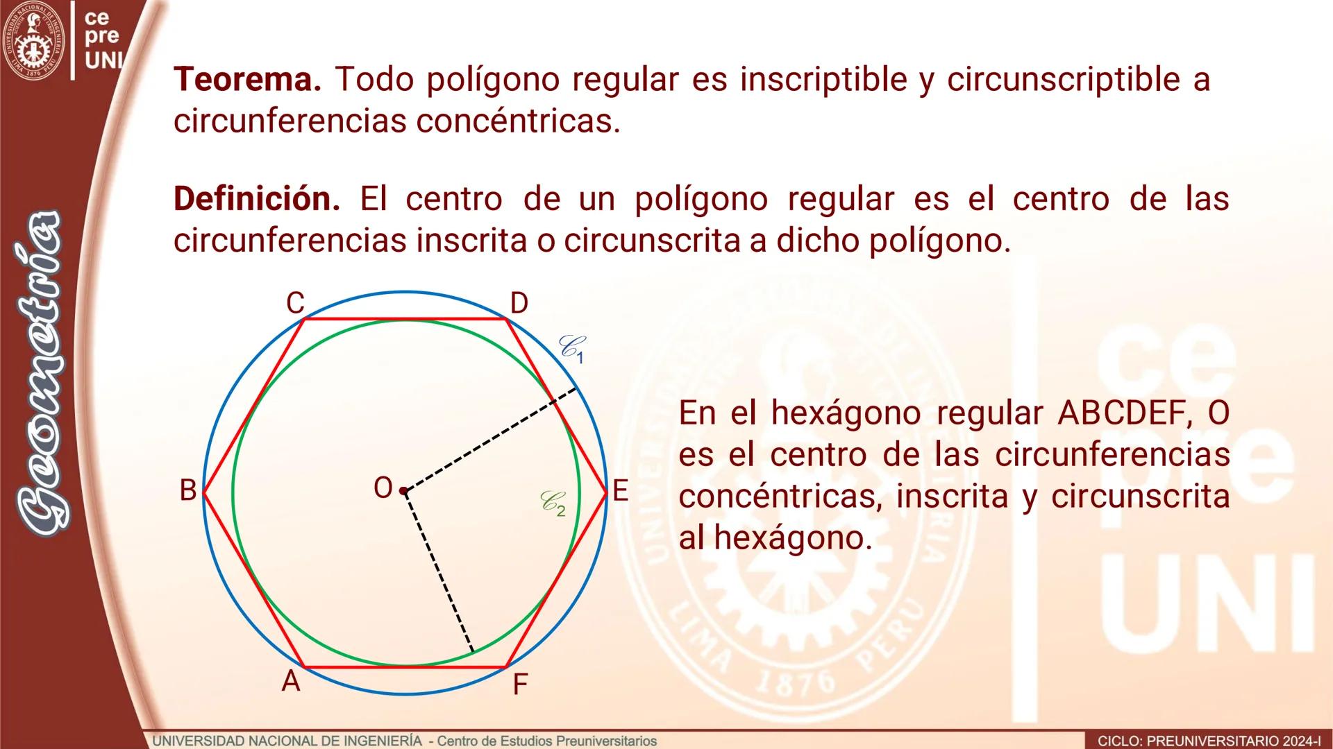 # POLÍGONO REGULAR
Definición. Es el polígono convexo, equilátero y equiángulo.
B
α
C
m
α
m
m
α
A
E
Pentágono regular ABCDE
B
n
C
n
Aβ
