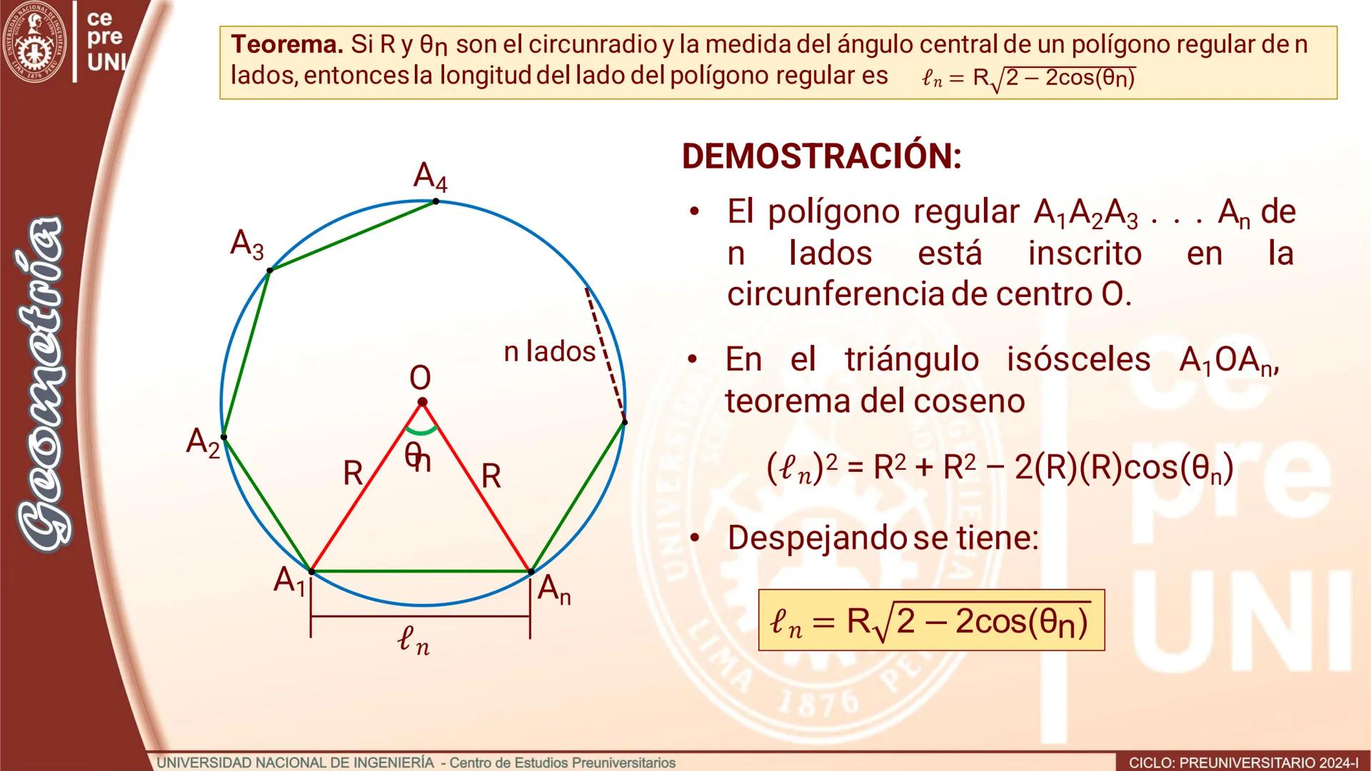 # POLÍGONO REGULAR
Definición. Es el polígono convexo, equilátero y equiángulo.
B
α
C
m
α
m
m
α
A
E
Pentágono regular ABCDE
B
n
C
n
Aβ