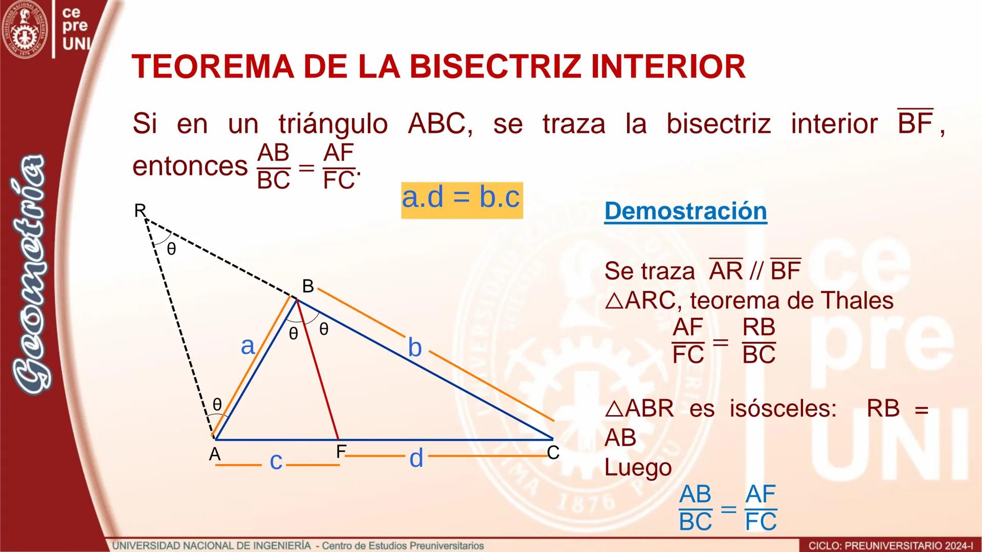 ## RECTAS EQUIPARALELAS
Las rectas paralelas $L_1$, $L_2$ y $L_3$ son equiparalelas, si intersecan
a otra recta L en los puntos A, B y C re