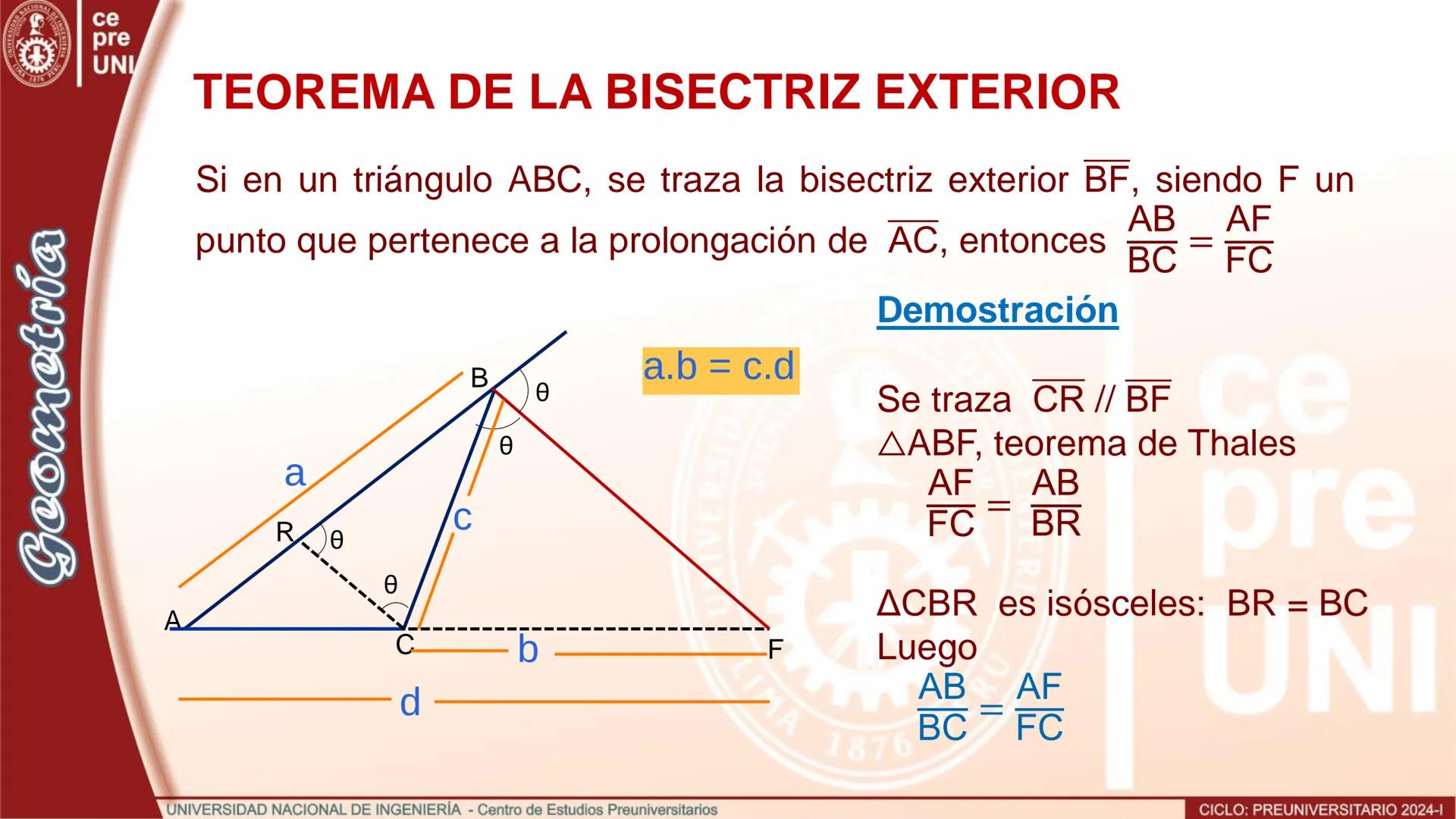 ## RECTAS EQUIPARALELAS
Las rectas paralelas $L_1$, $L_2$ y $L_3$ son equiparalelas, si intersecan
a otra recta L en los puntos A, B y C re