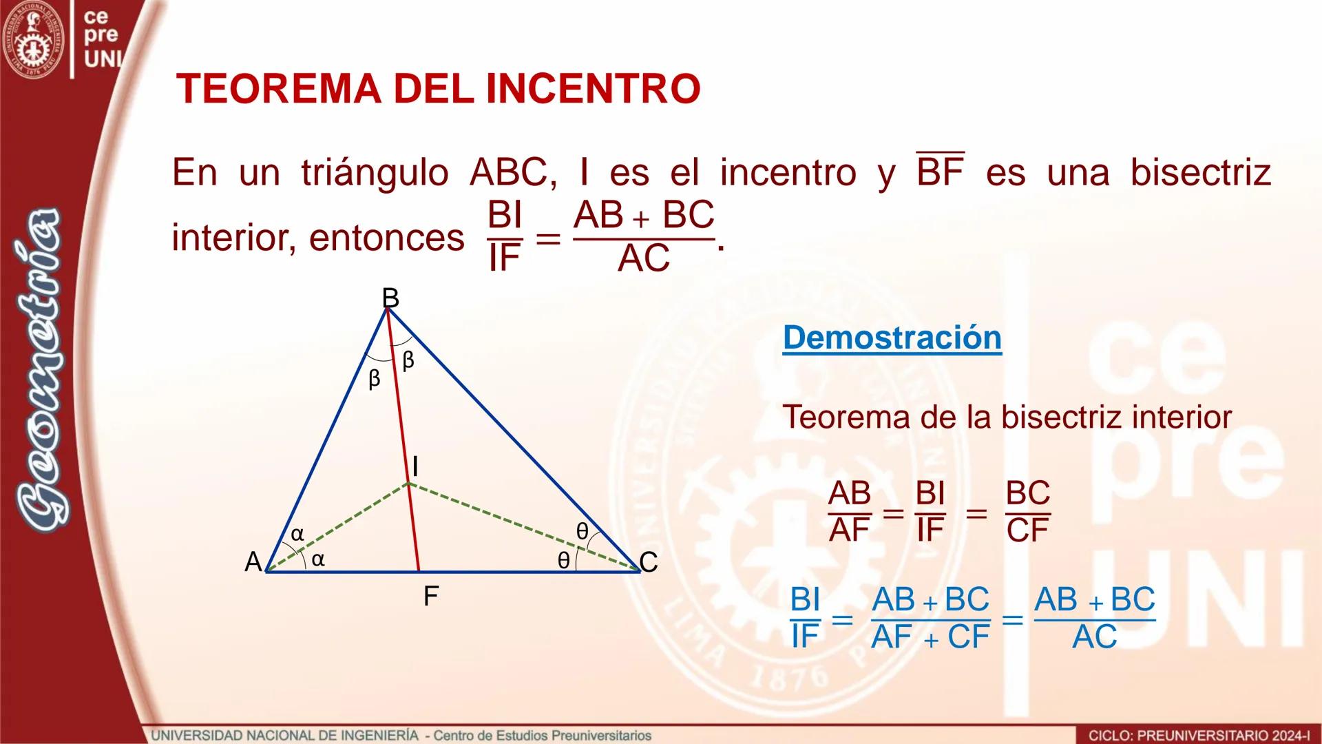 ## RECTAS EQUIPARALELAS
Las rectas paralelas $L_1$, $L_2$ y $L_3$ son equiparalelas, si intersecan
a otra recta L en los puntos A, B y C re