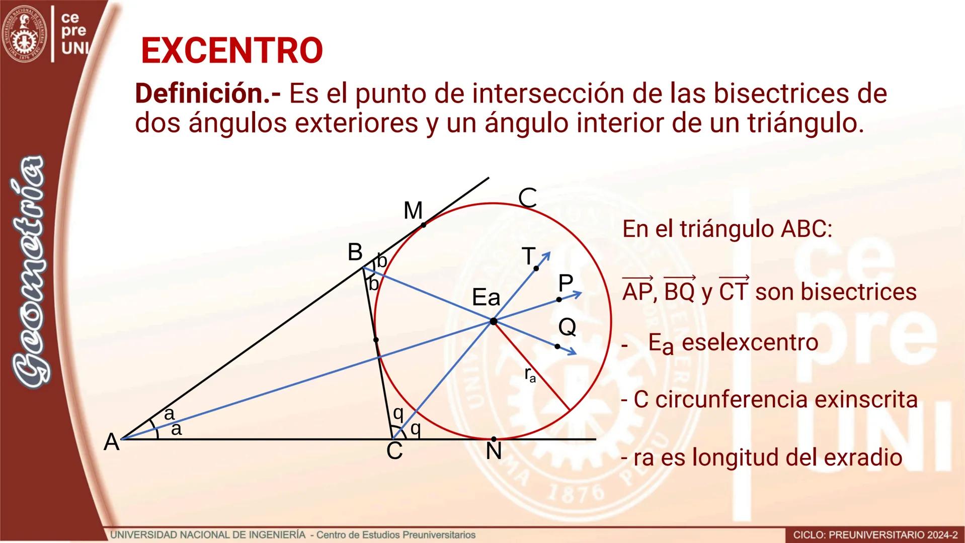 ## BARICENTRO
Definición.-Es el punto de intersección de las medianas de un
triángulo.
```
B
C
a
L
M
G
a
A
b
N
b
C
```
En el triángulo AB