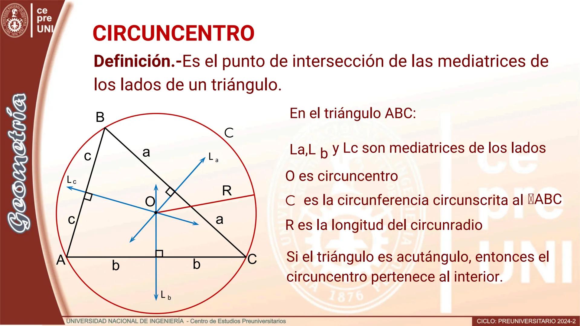## BARICENTRO
Definición.-Es el punto de intersección de las medianas de un
triángulo.
```
B
C
a
L
M
G
a
A
b
N
b
C
```
En el triángulo AB