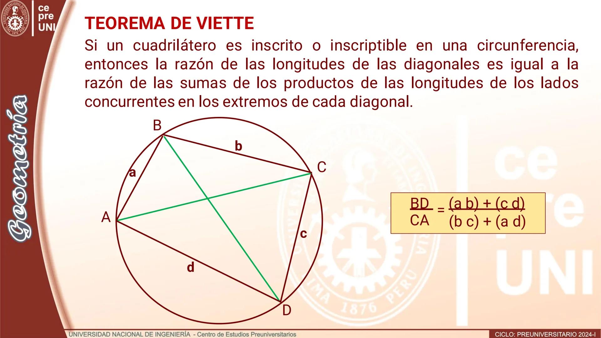 # TEOREMA DE LAS CUERDAS
Si en una circunferencia se trazan dos cuerdas secantes entonces los productos de las longitudes de los segmentos