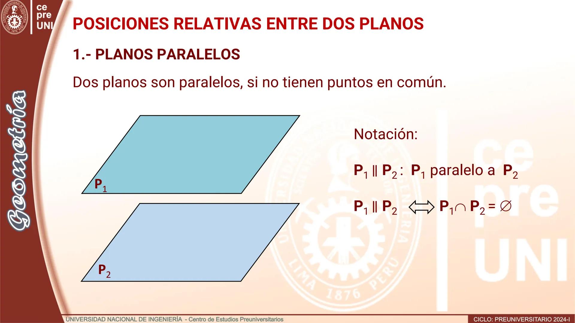NACIONAL DE
UNIVERSIDAD
SCIENTIA ACION ET LABOR
LIMA
INGENIERIA
1876 PERU
ce
pre
UNI
TEORIA
Geometría
ELEMENTOS DE
GEOMETRÍA DEL ESPACIO
UNI