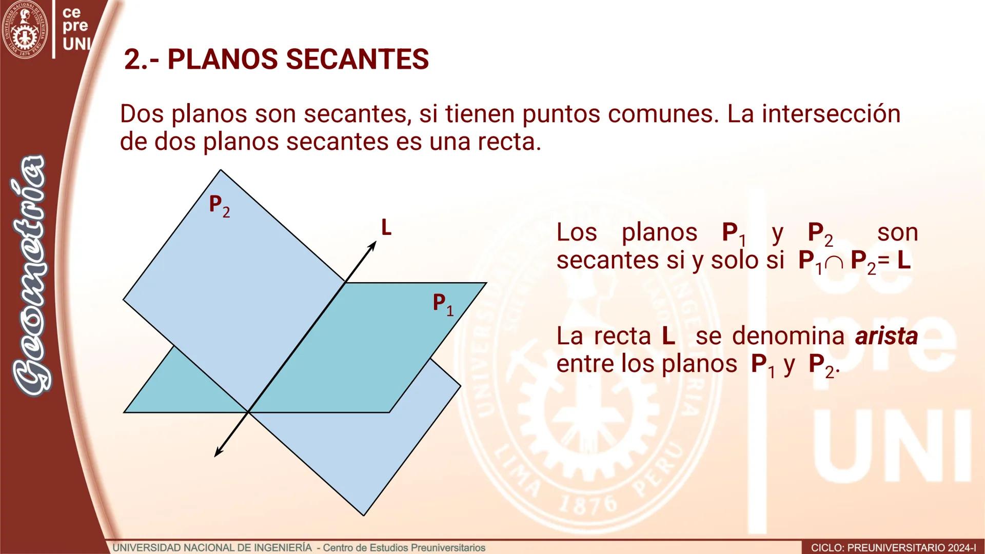 NACIONAL DE
UNIVERSIDAD
SCIENTIA ACION ET LABOR
LIMA
INGENIERIA
1876 PERU
ce
pre
UNI
TEORIA
Geometría
ELEMENTOS DE
GEOMETRÍA DEL ESPACIO
UNI