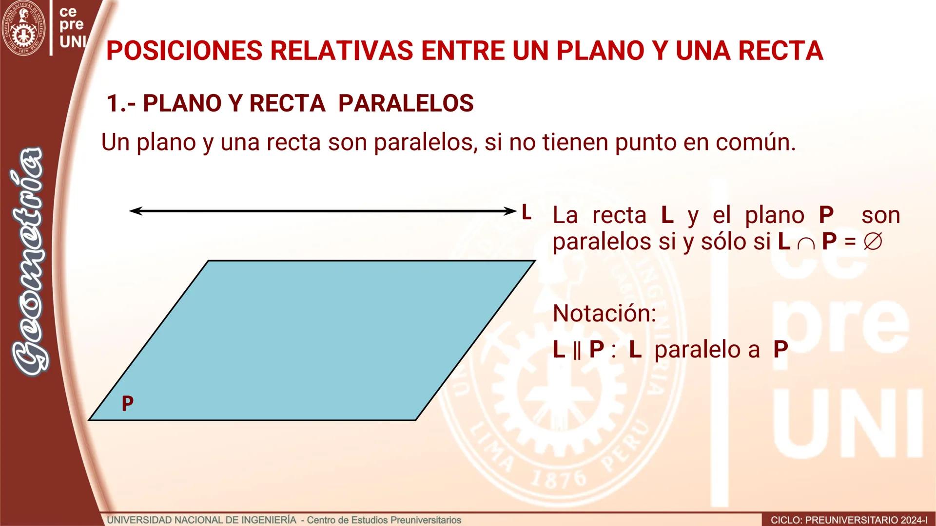 NACIONAL DE
UNIVERSIDAD
SCIENTIA ACION ET LABOR
LIMA
INGENIERIA
1876 PERU
ce
pre
UNI
TEORIA
Geometría
ELEMENTOS DE
GEOMETRÍA DEL ESPACIO
UNI