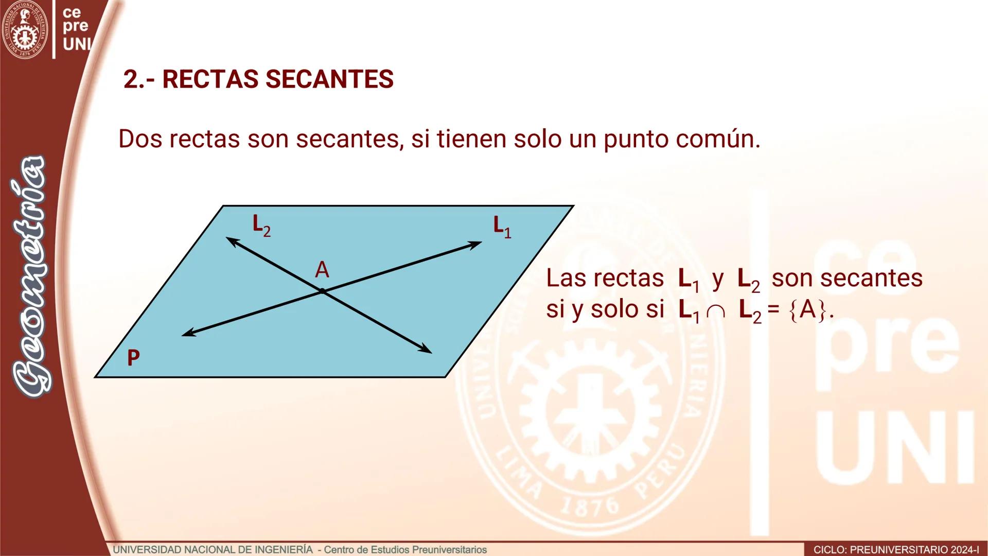 NACIONAL DE
UNIVERSIDAD
SCIENTIA ACION ET LABOR
LIMA
INGENIERIA
1876 PERU
ce
pre
UNI
TEORIA
Geometría
ELEMENTOS DE
GEOMETRÍA DEL ESPACIO
UNI