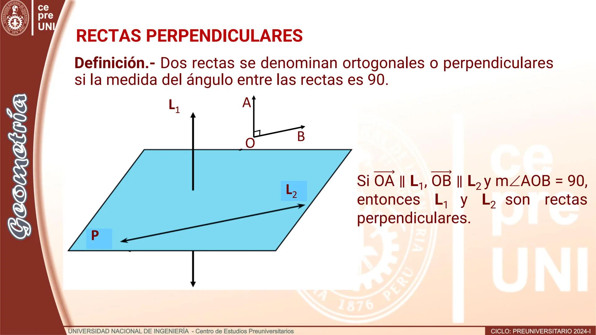 NACIONAL DE
UNIVERSIDAD
SCIENTIA ACION ET LABOR
LIMA
INGENIERIA
1876 PERU
ce
pre
UNI
TEORIA
Geometría
ELEMENTOS DE
GEOMETRÍA DEL ESPACIO
UNI