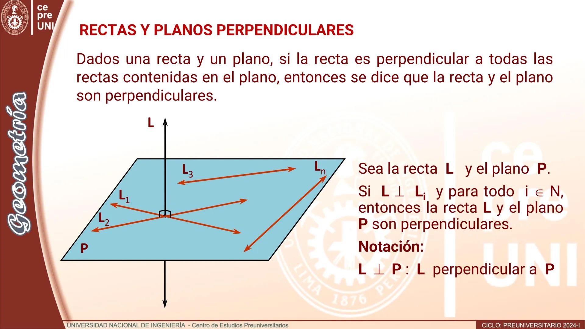 NACIONAL DE
UNIVERSIDAD
SCIENTIA ACION ET LABOR
LIMA
INGENIERIA
1876 PERU
ce
pre
UNI
TEORIA
Geometría
ELEMENTOS DE
GEOMETRÍA DEL ESPACIO
UNI