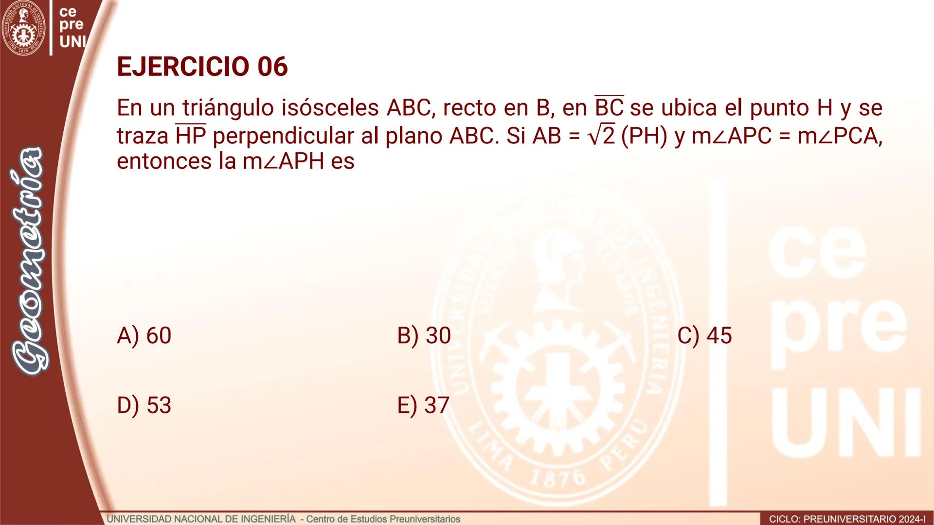 NACIONAL DE
UNIVERSIDAD
SCIENTIA ACION ET LABOR
LIMA
INGENIERIA
1876 PERU
ce
pre
UNI
TEORIA
Geometría
ELEMENTOS DE
GEOMETRÍA DEL ESPACIO
UNI