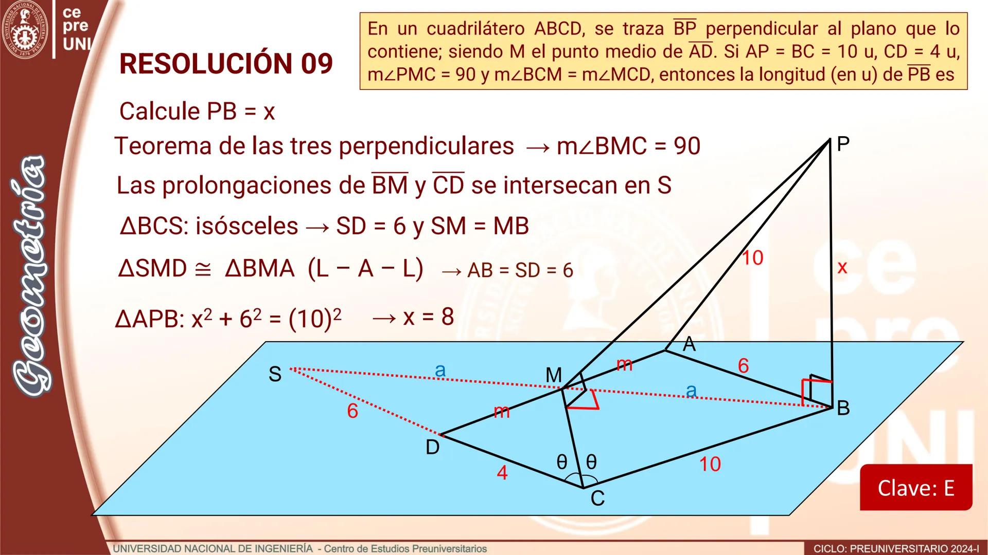 NACIONAL DE
UNIVERSIDAD
SCIENTIA ACION ET LABOR
LIMA
INGENIERIA
1876 PERU
ce
pre
UNI
TEORIA
Geometría
ELEMENTOS DE
GEOMETRÍA DEL ESPACIO
UNI