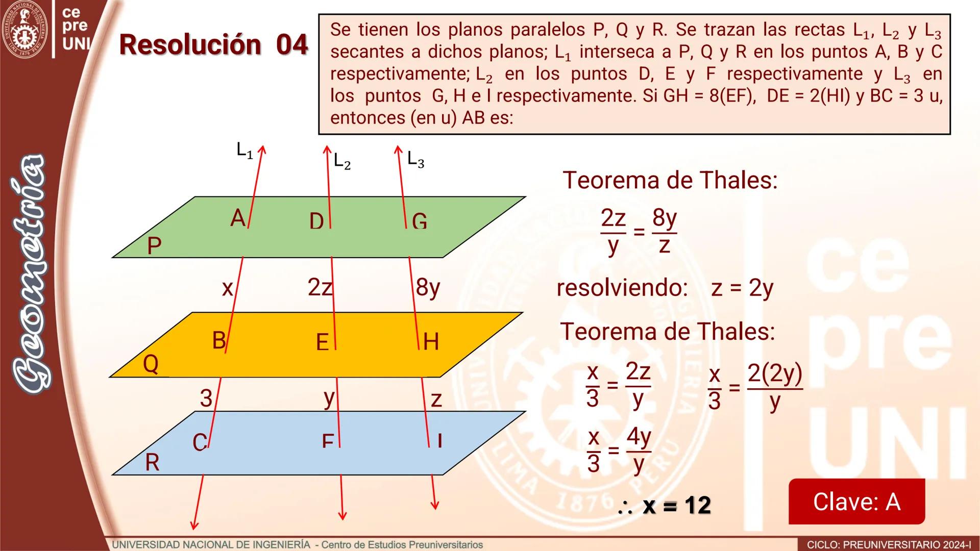 Geo
UNIVERSEORD
LIMA
TIA
ET LABOR
NACIONAL DE INGENIERIA
1876 PERU
ce
pre
UNI
TEORIA
Geometría
DISTANCIA ENTRE RECTAS
CRUZADAS
UNIVERSIDAD N