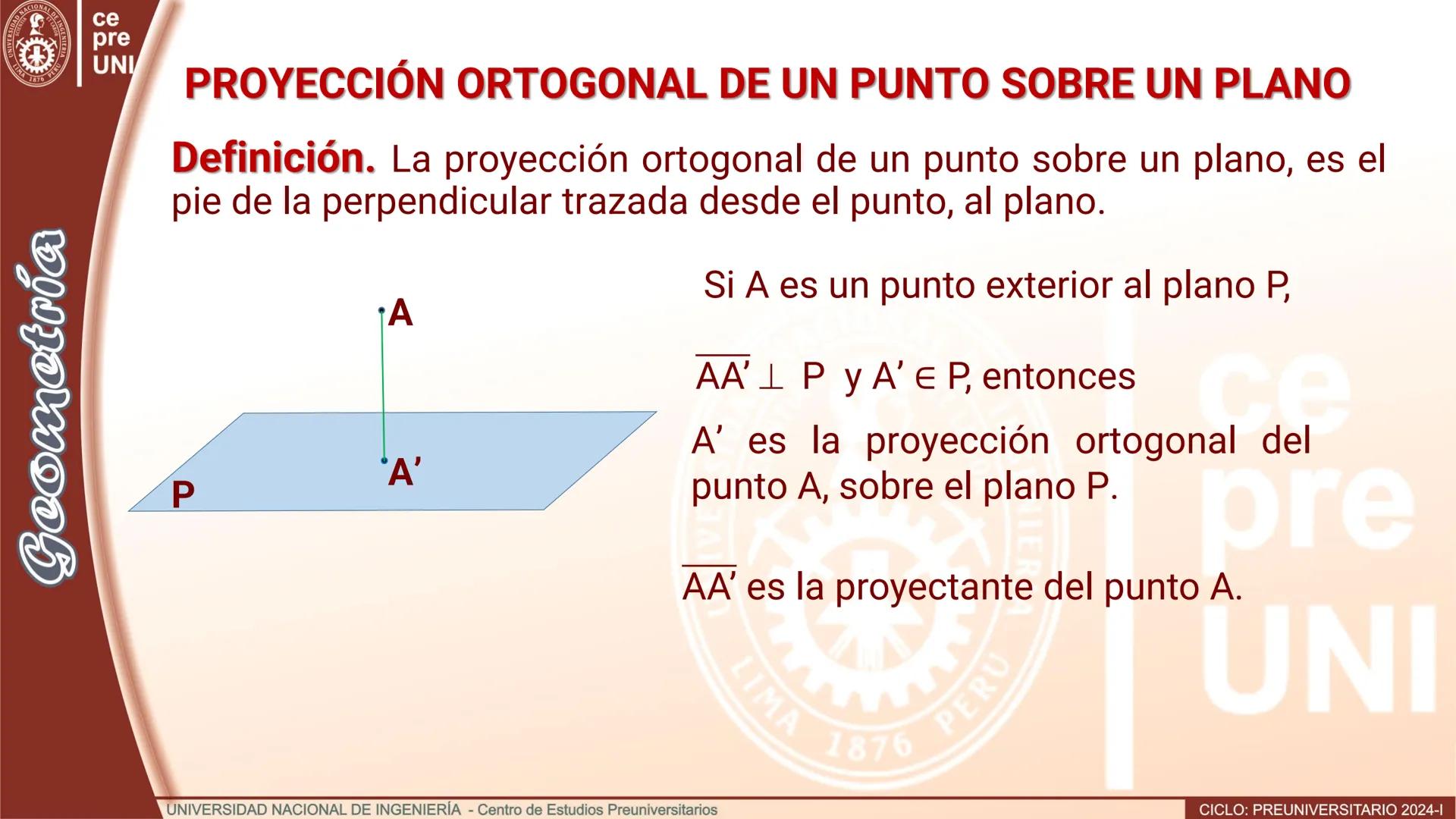 Geo
UNIVERSEORD
LIMA
TIA
ET LABOR
NACIONAL DE INGENIERIA
1876 PERU
ce
pre
UNI
TEORIA
Geometría
DISTANCIA ENTRE RECTAS
CRUZADAS
UNIVERSIDAD N