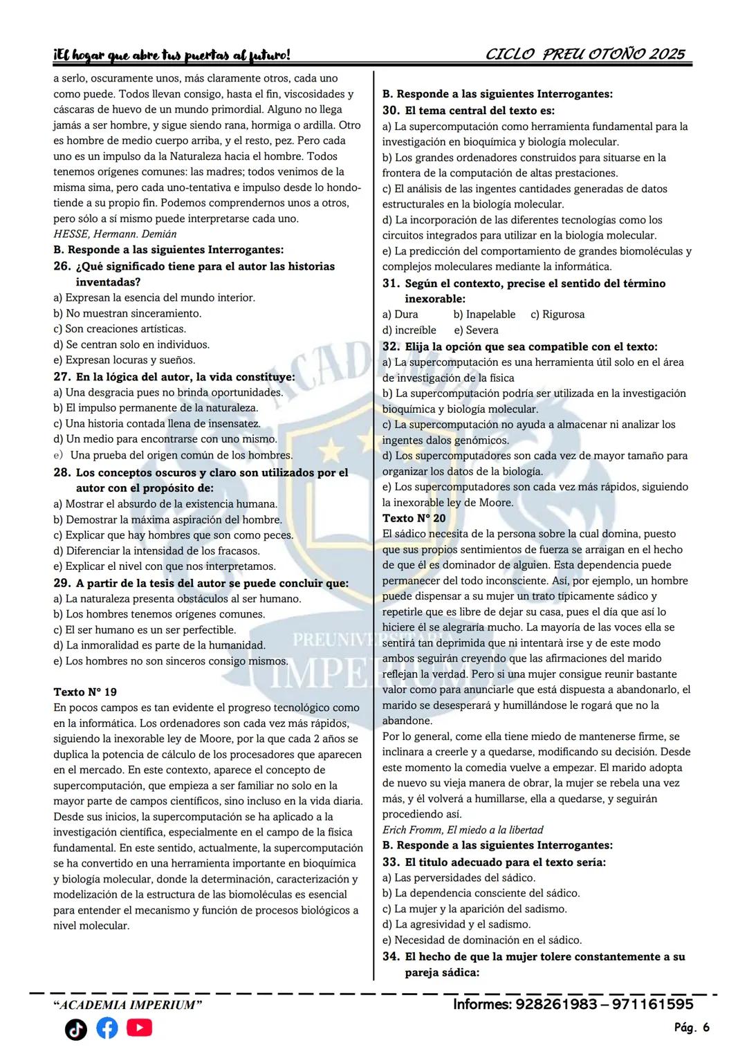ACADEMIA
IMPERIUM
Docente: Carlos Guzmán
Curso: Biología
IMPERIUM
ACADEMIA PREUNIVERSITARIA
CICLO PREU OTOÑO 2025
Introducción a la Biología