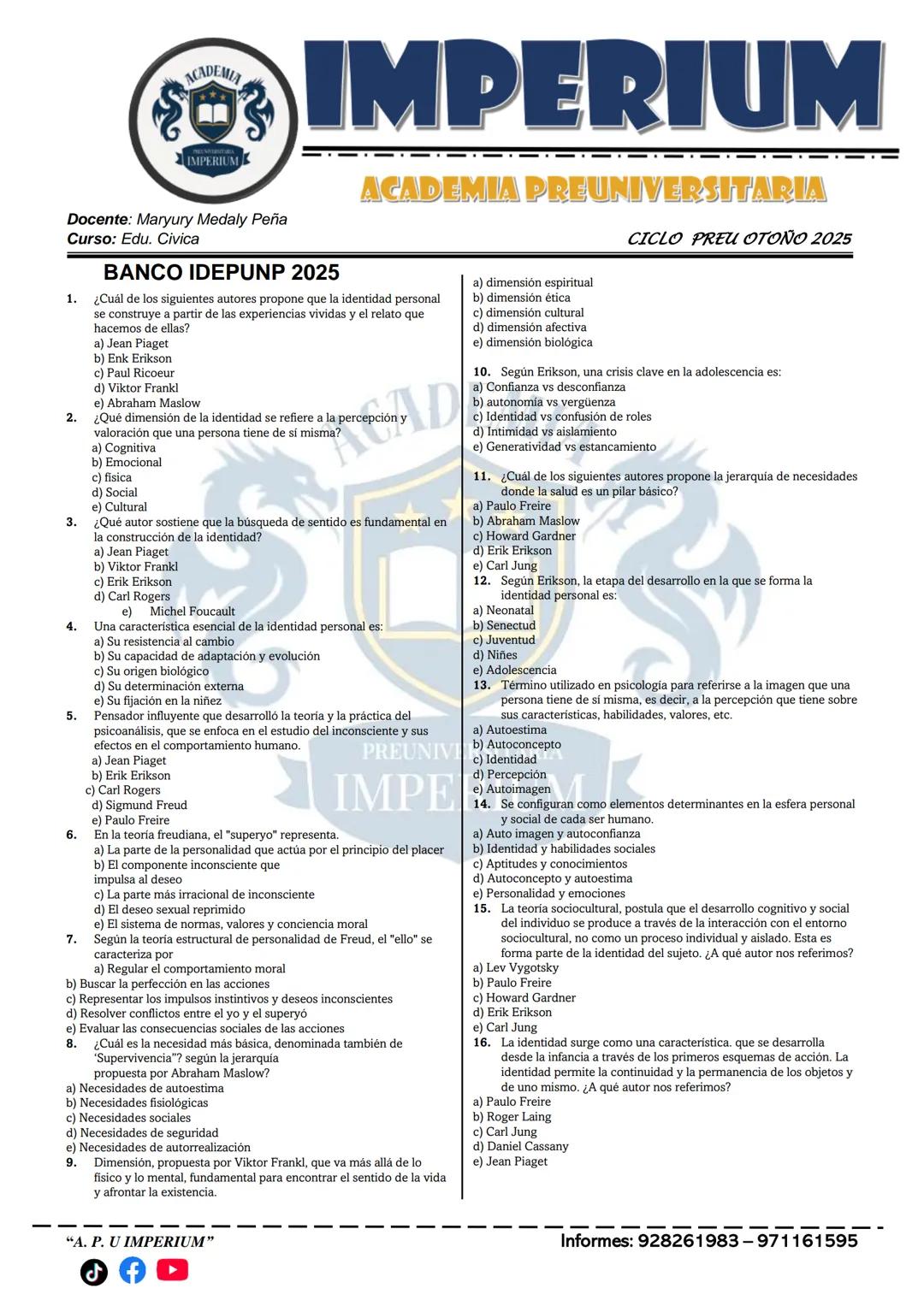 ACADEMIA
IMPERIUM
Docente: Carlos Guzmán
Curso: Biología
IMPERIUM
ACADEMIA PREUNIVERSITARIA
CICLO PREU OTOÑO 2025
Introducción a la Biología
