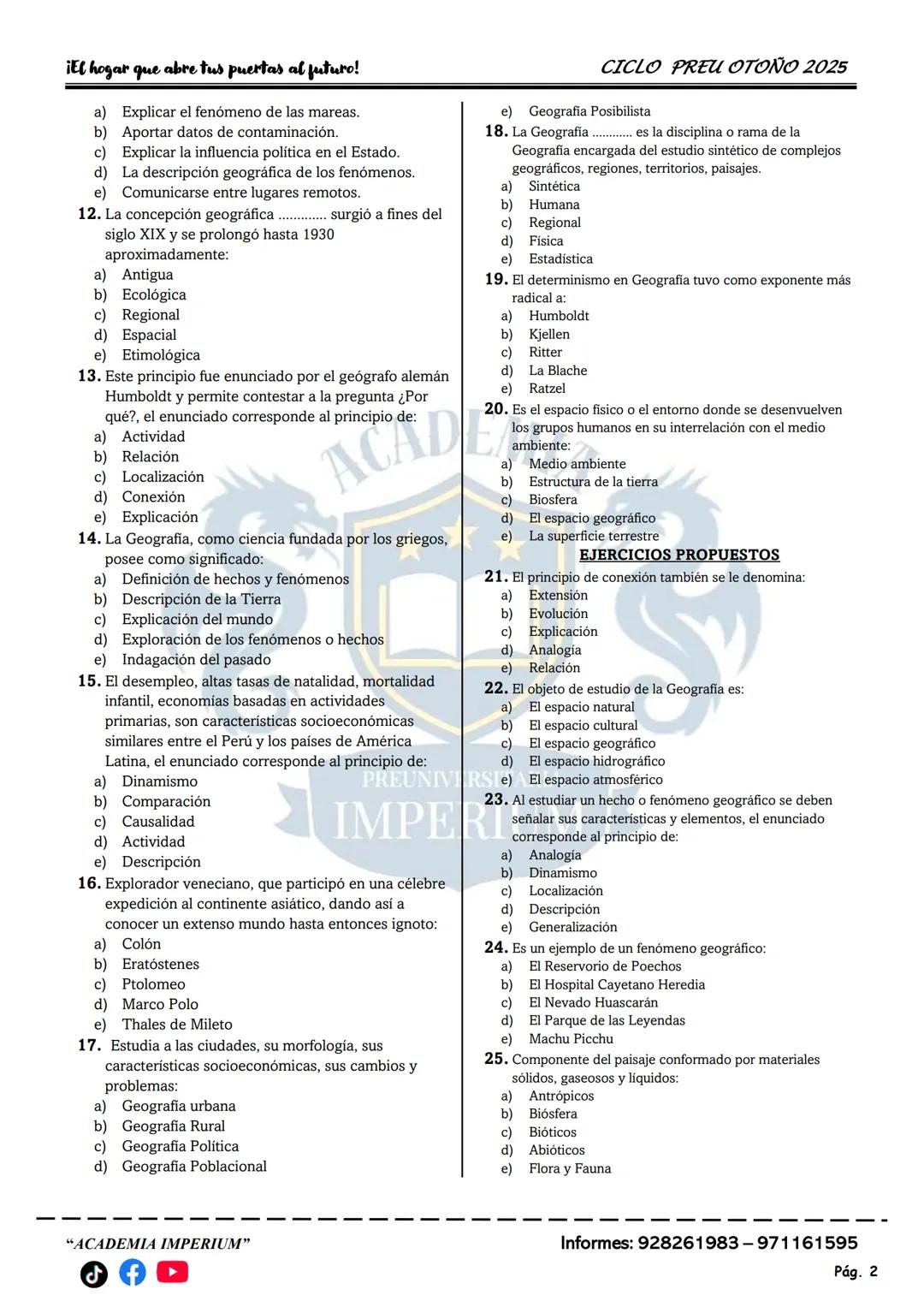 ACADEMIA
IMPERIUM
Docente: Carlos Guzmán
Curso: Biología
IMPERIUM
ACADEMIA PREUNIVERSITARIA
CICLO PREU OTOÑO 2025
Introducción a la Biología