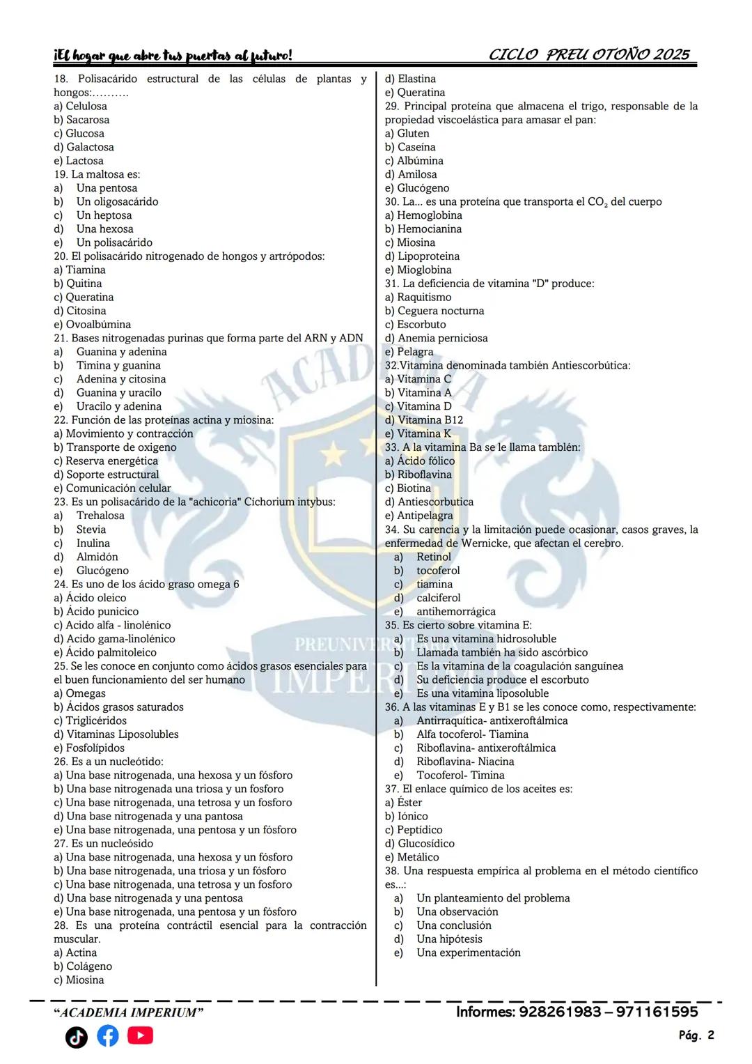 ACADEMIA
IMPERIUM
Docente: Carlos Guzmán
Curso: Biología
IMPERIUM
ACADEMIA PREUNIVERSITARIA
CICLO PREU OTOÑO 2025
Introducción a la Biología