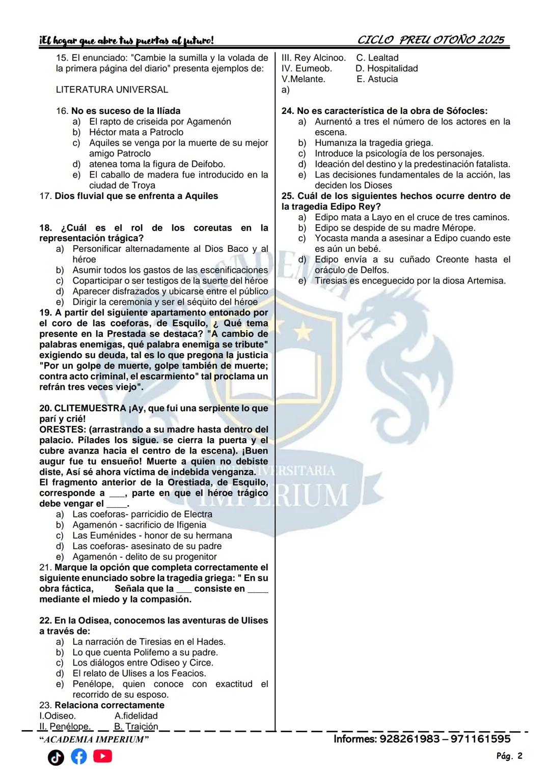 ACADEMIA
IMPERIUM
Docente: Carlos Guzmán
Curso: Biología
IMPERIUM
ACADEMIA PREUNIVERSITARIA
CICLO PREU OTOÑO 2025
Introducción a la Biología