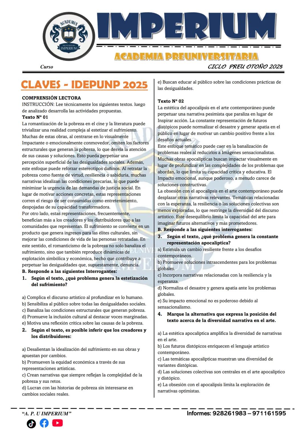 ACADEMIA
IMPERIUM
Docente: Carlos Guzmán
Curso: Biología
IMPERIUM
ACADEMIA PREUNIVERSITARIA
CICLO PREU OTOÑO 2025
Introducción a la Biología