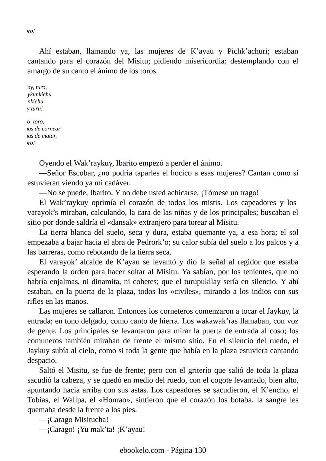 # YAYAR FIESTA
(fiesta de sangre)
José María Arguedas Ante la proximidad de la fiesta nacional del Perú, el 28 de julio, los vecinos
del p