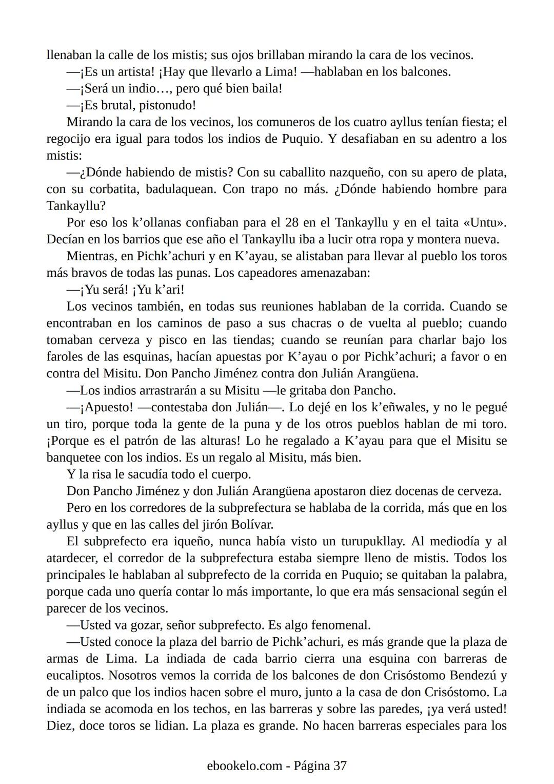 # YAYAR FIESTA
(fiesta de sangre)
José María Arguedas Ante la proximidad de la fiesta nacional del Perú, el 28 de julio, los vecinos
del p