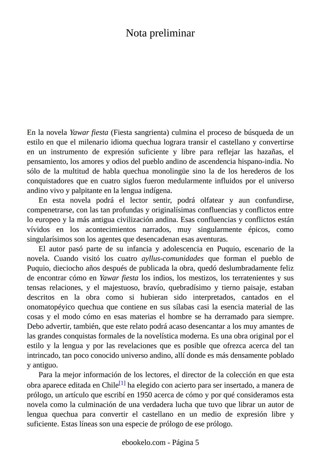 # YAYAR FIESTA
(fiesta de sangre)
José María Arguedas Ante la proximidad de la fiesta nacional del Perú, el 28 de julio, los vecinos
del p