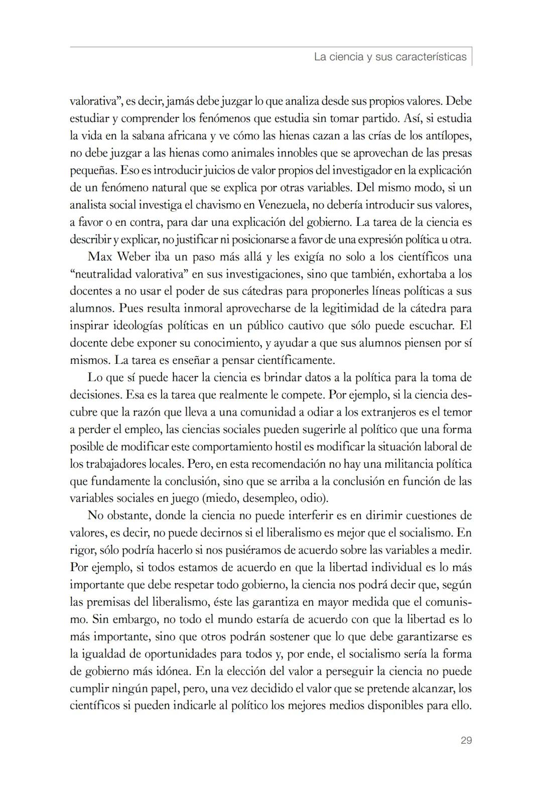 --- OCR Start ---
La ciencia y sus características
Capítulo 2
En este capítulo veremos
¿Qué es la ciencia y para qué sirve?
¿Cómo se llega a