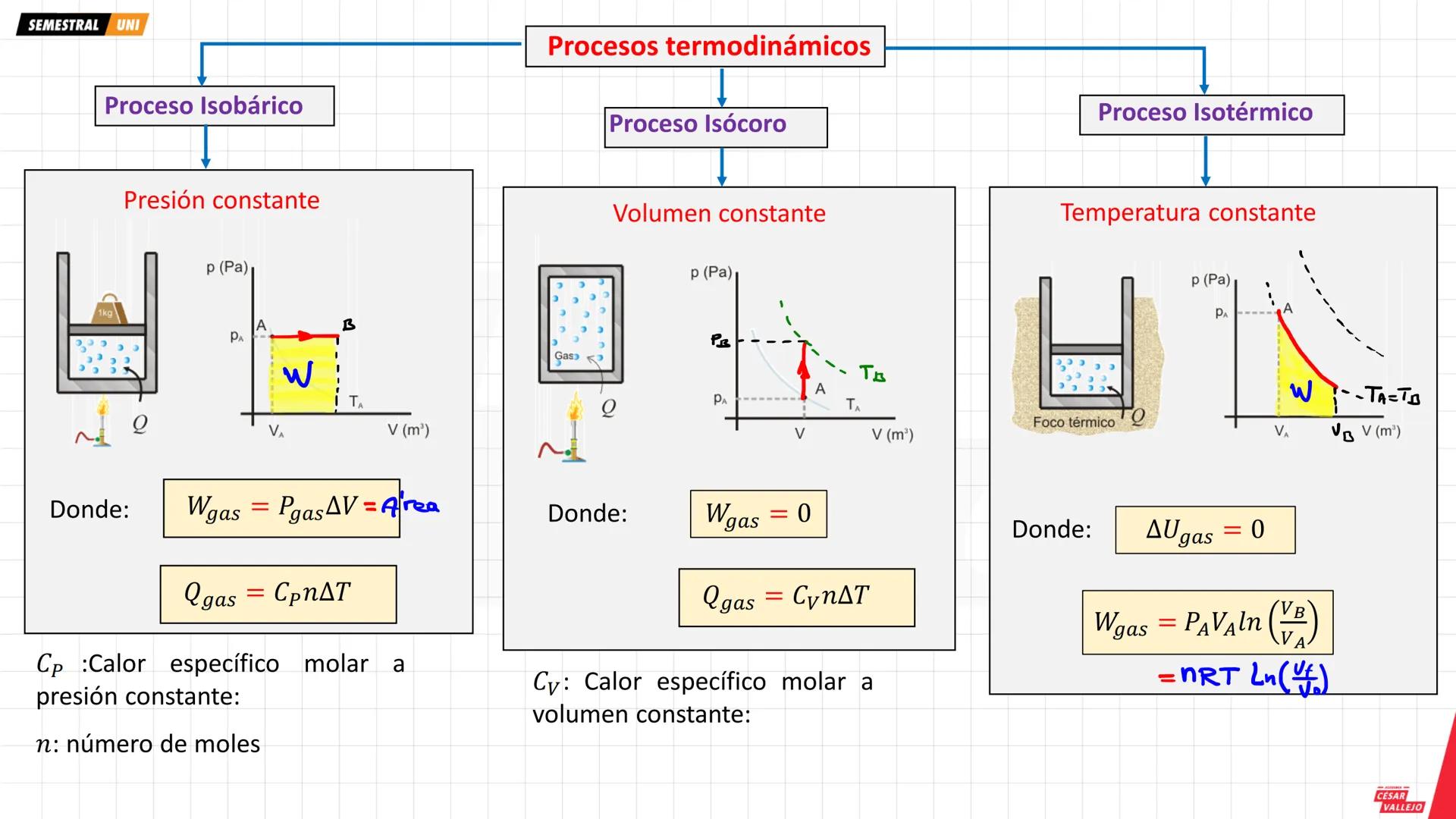 SEMESTRAL UNI
Objetivos:
- Estudiar la transformación de la energía
calorífica en trabajo mecánico.
- Entender que el calor y el trabajo mec