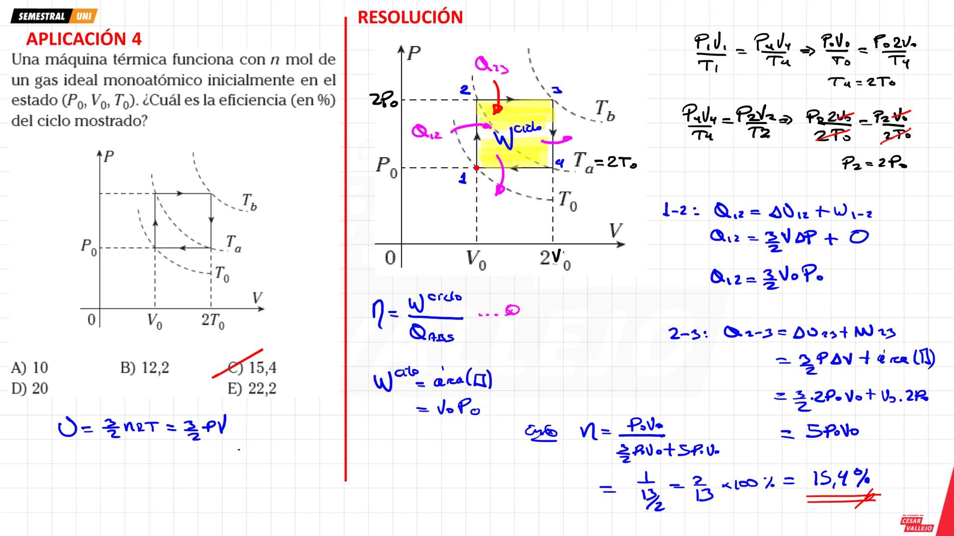 SEMESTRAL UNI
Objetivos:
- Estudiar la transformación de la energía
calorífica en trabajo mecánico.
- Entender que el calor y el trabajo mec