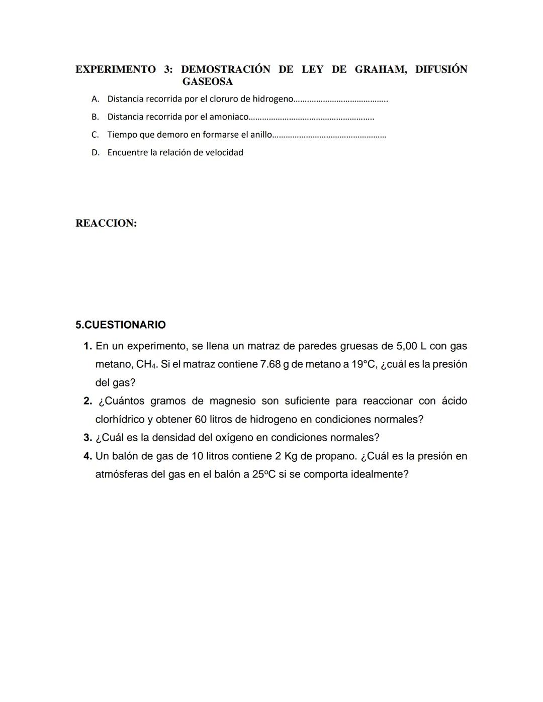 PRACTICA Nº 9
ESTADO GASEOSO
1. COMPETENCIAS
• Demuestra experimentalmente la Ley de Boyle Y Ley de Charles-Gay Lussac
• Determina experimen