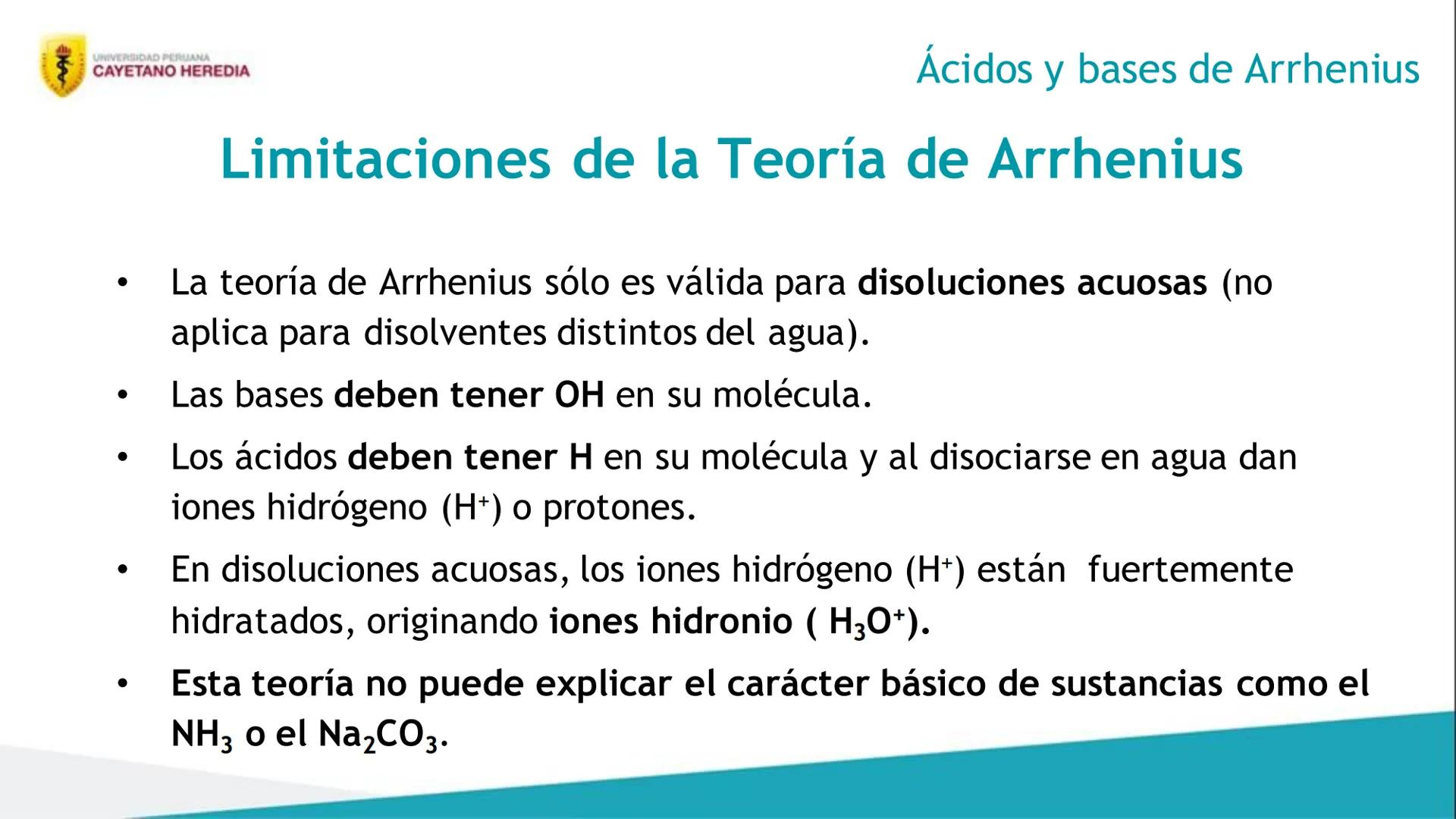 Unidad 4: Cinética, equilibrio químico e iónico
Ácidos y bases
UNIVERSIDAD PERUANA
CAYETANO HEREDIA 4
Resultados de aprendizaje
• Distingu