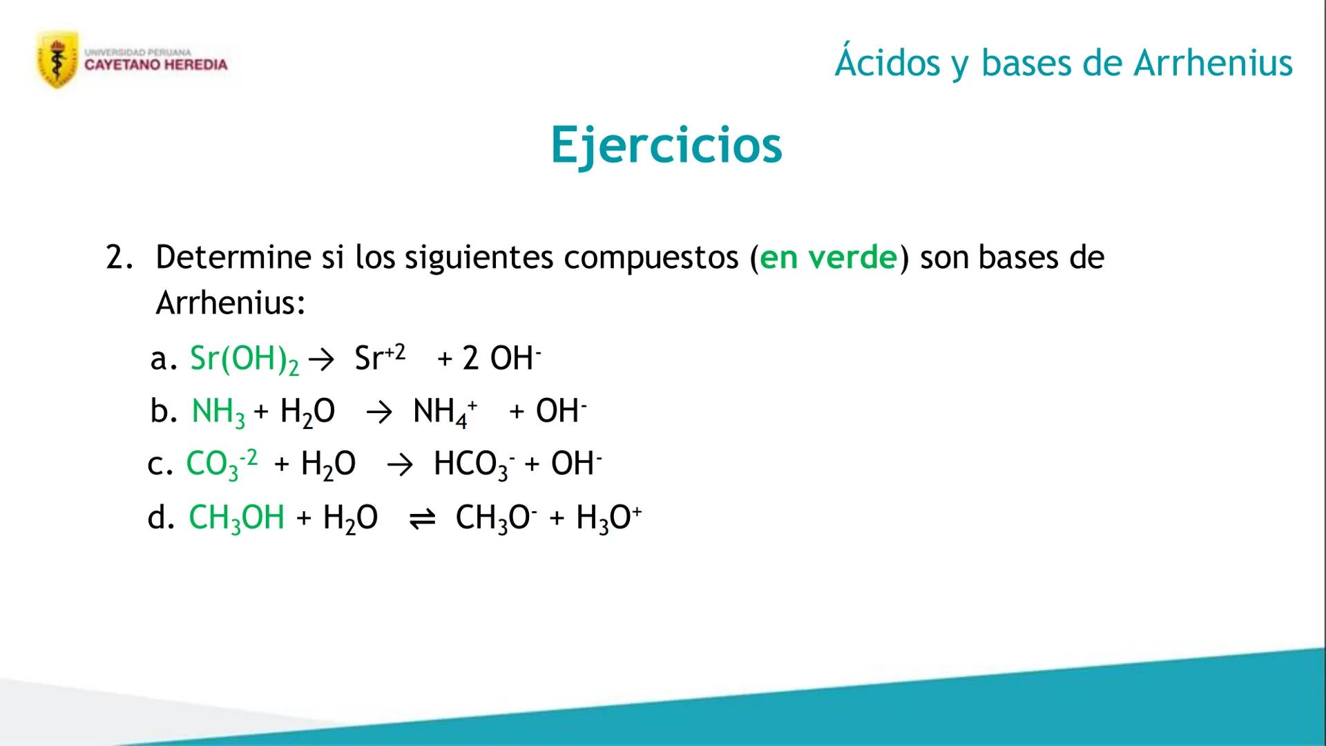 Unidad 4: Cinética, equilibrio químico e iónico
Ácidos y bases
UNIVERSIDAD PERUANA
CAYETANO HEREDIA 4
Resultados de aprendizaje
• Distingu