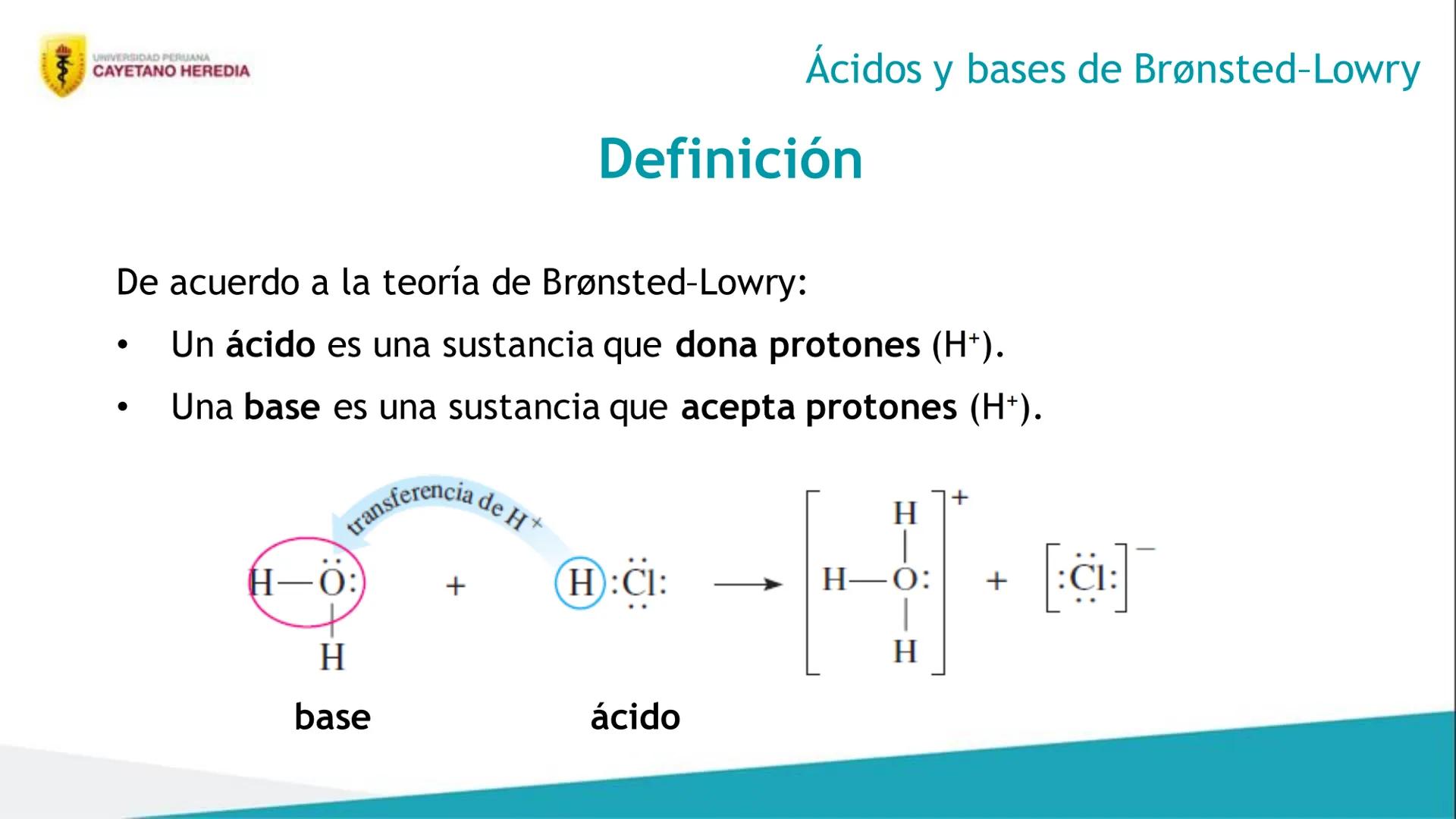 Unidad 4: Cinética, equilibrio químico e iónico
Ácidos y bases
UNIVERSIDAD PERUANA
CAYETANO HEREDIA 4
Resultados de aprendizaje
• Distingu