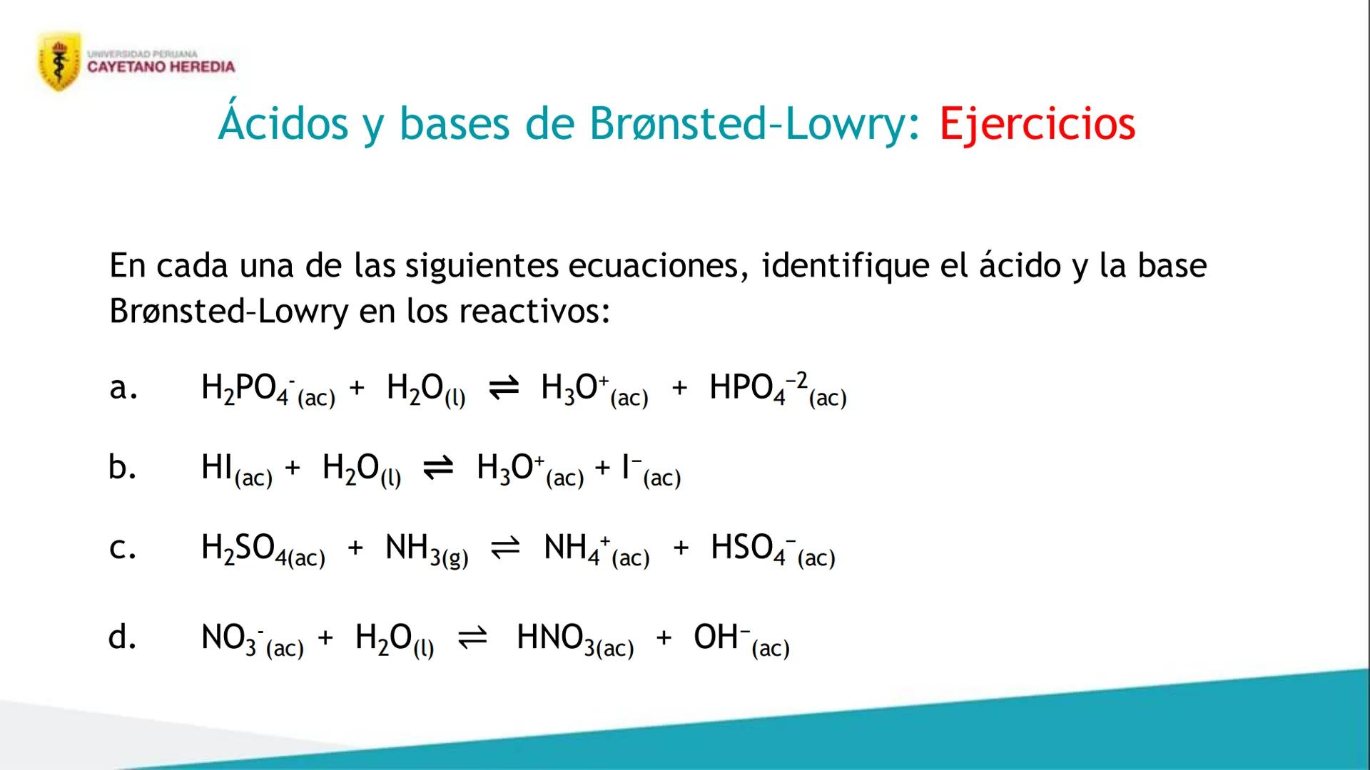 Unidad 4: Cinética, equilibrio químico e iónico
Ácidos y bases
UNIVERSIDAD PERUANA
CAYETANO HEREDIA 4
Resultados de aprendizaje
• Distingu