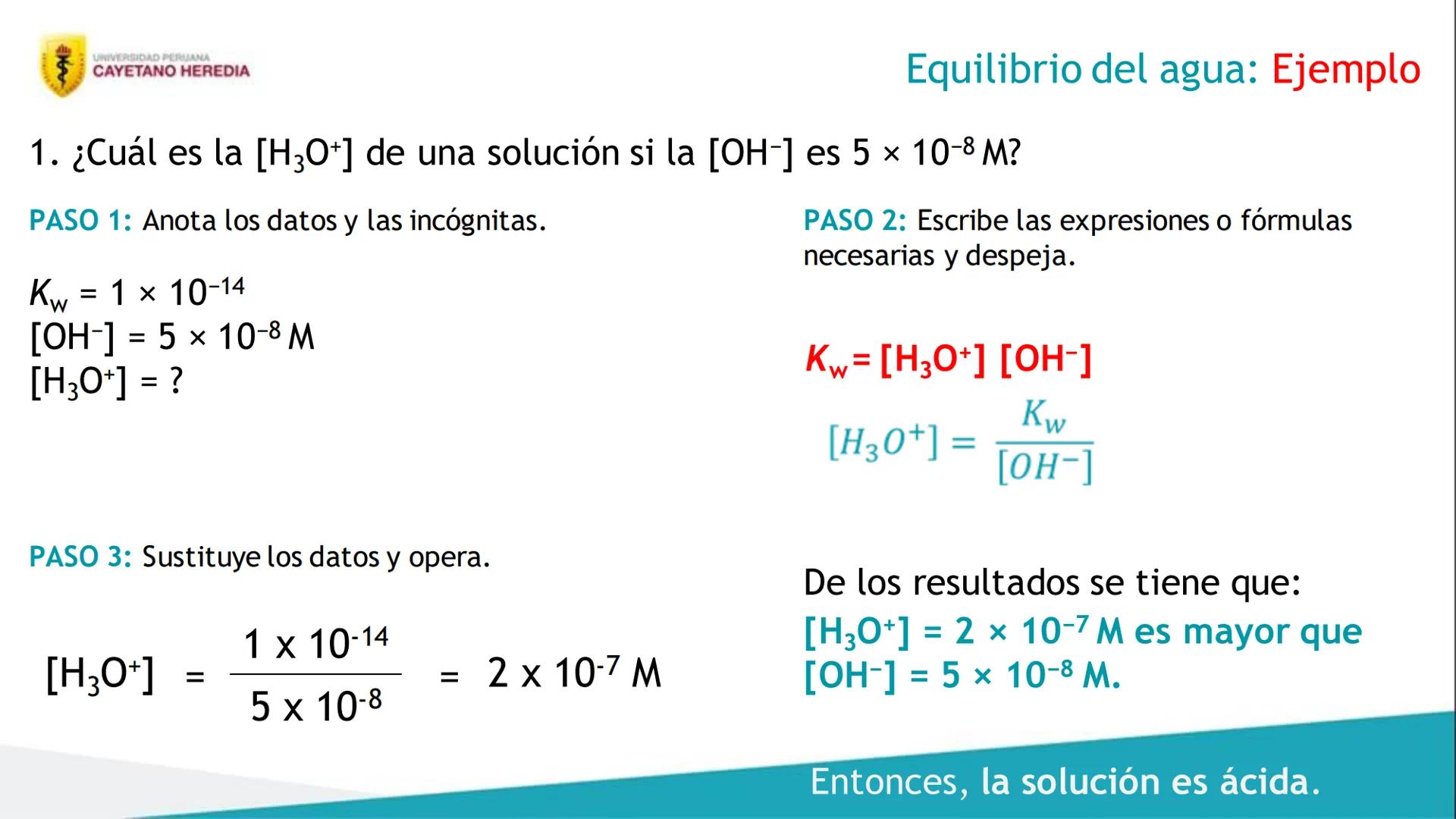 Unidad 4: Cinética, equilibrio químico e iónico
Ácidos y bases
UNIVERSIDAD PERUANA
CAYETANO HEREDIA 4
Resultados de aprendizaje
• Distingu