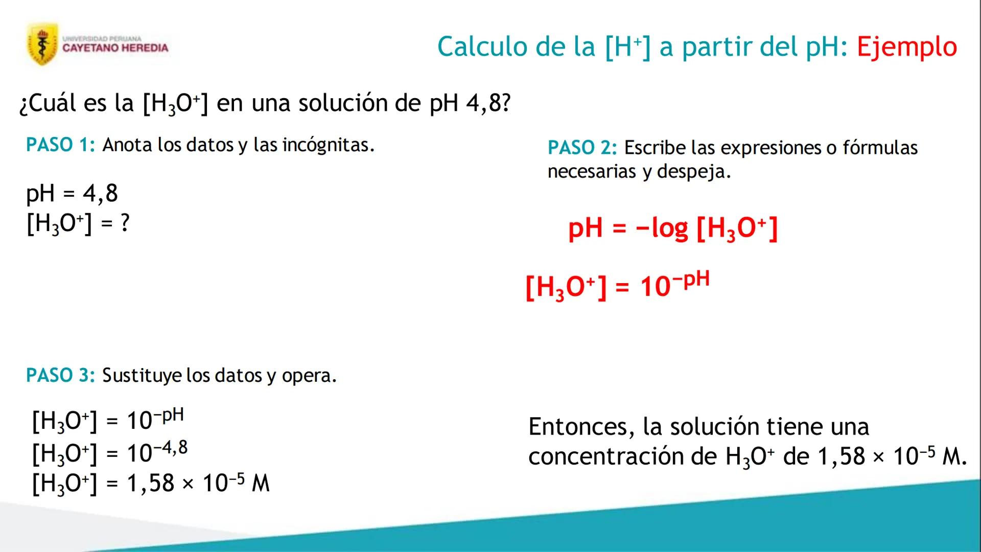 Unidad 4: Cinética, equilibrio químico e iónico
Ácidos y bases
UNIVERSIDAD PERUANA
CAYETANO HEREDIA 4
Resultados de aprendizaje
• Distingu