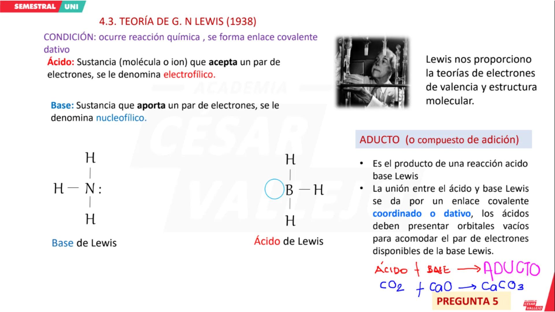 CICLO
SEMESTRAL
UNI
ACADEMIA
CÉSAR
VALLEJO
QUÍMICA
Tema: Ácidos y Bases
Docente: Carbajal Camacho Gonzalo
academiacesarvallejo.edu.pe II. IN